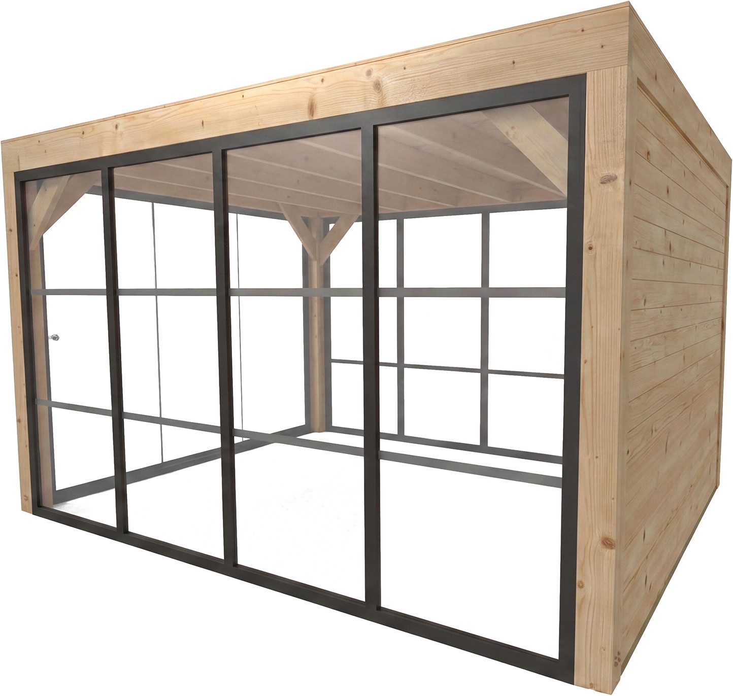 weka Holzpavillon Lumley Lauben-Set Gr. 2.4, mit 3 Seitenteilen, BxTxH: 307x399x245 cm