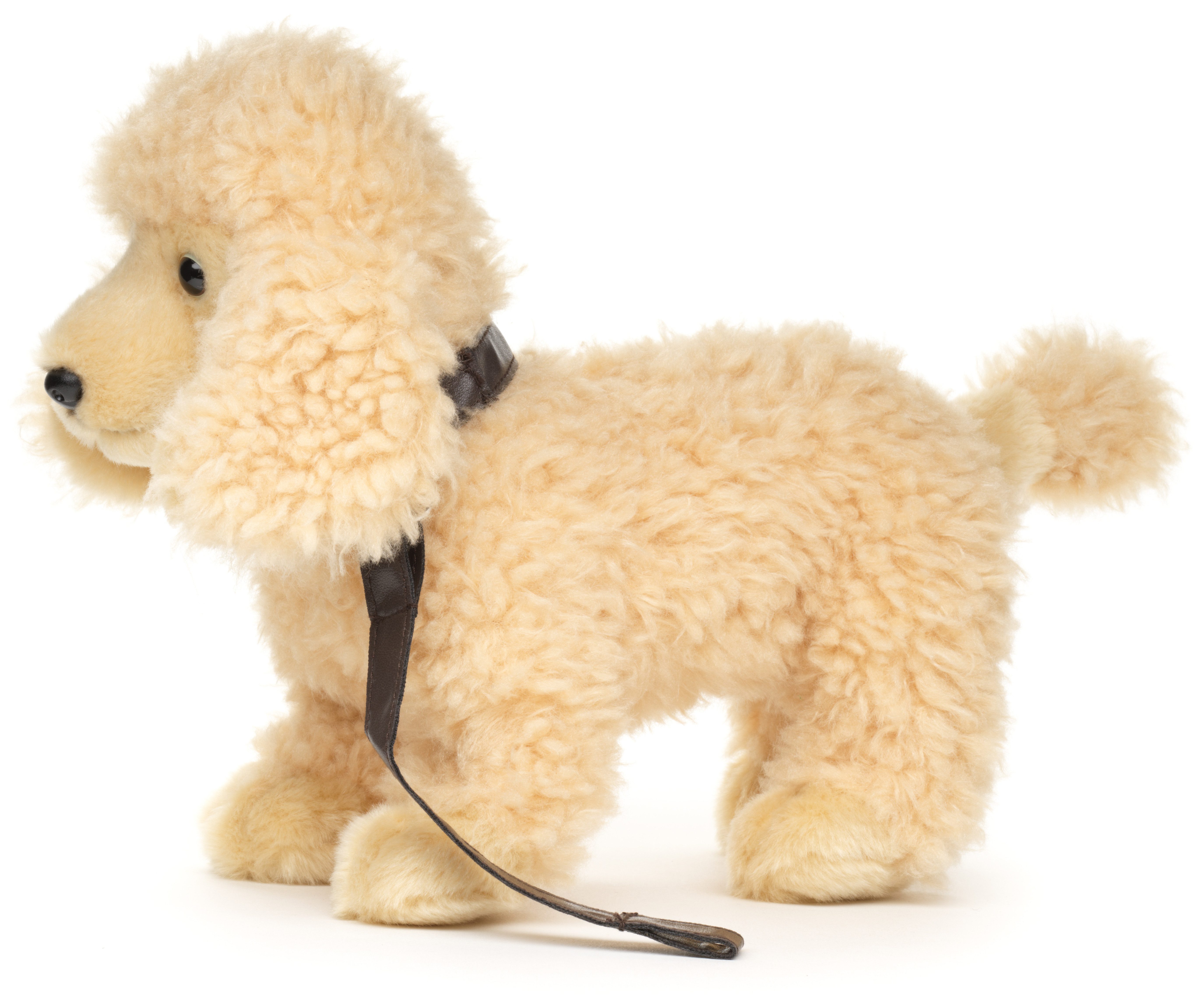Uni-Toys Kuscheltier Pudel - Versch. Farben - Mit/ohne Leine - 30 cm (Länge) - Plüschtier, zu 100 % recyceltes Füllmaterial