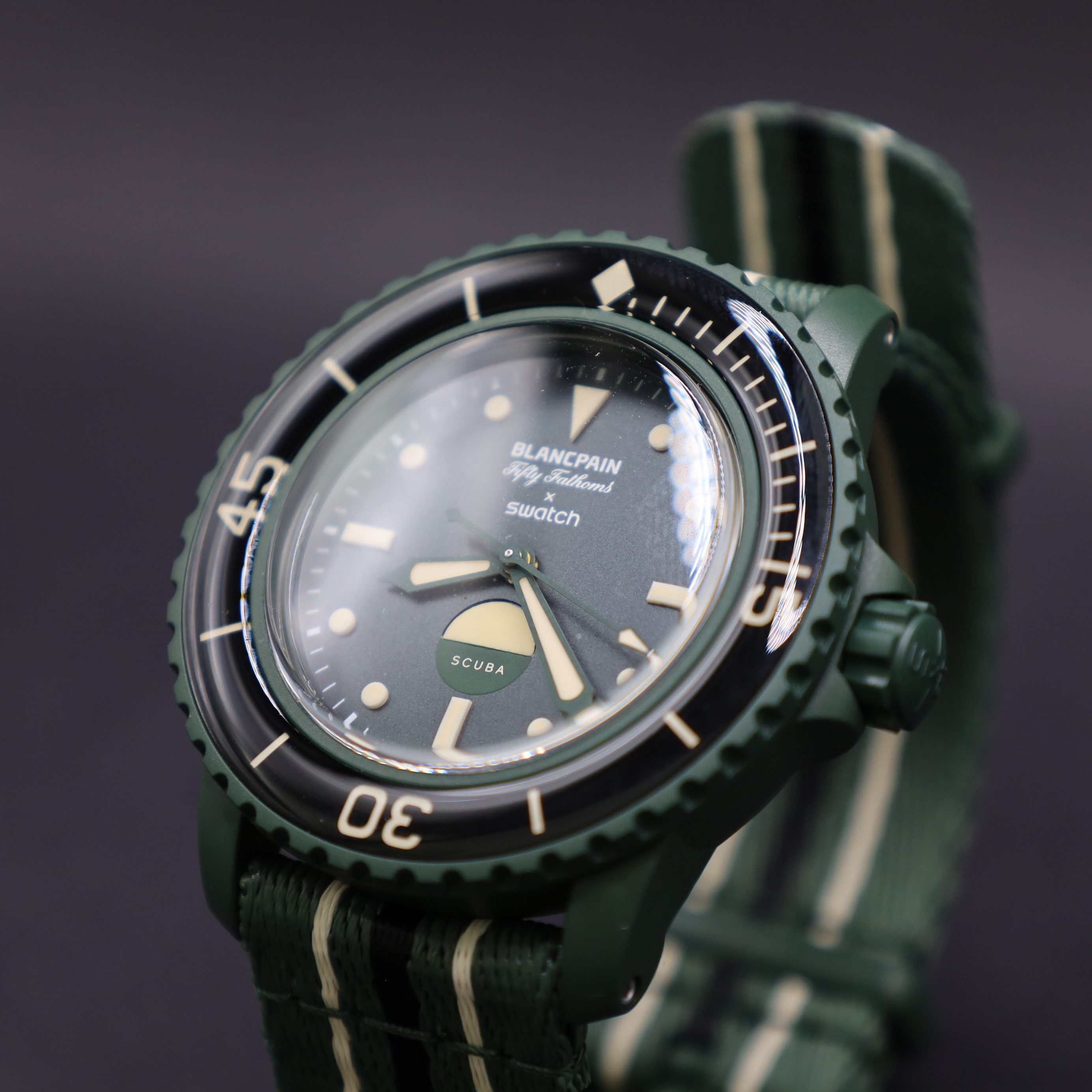 Swatch Automatikuhr Swatch x Blancpain Green Abyss Automatikuhr Bioceramic günstig online kaufen
