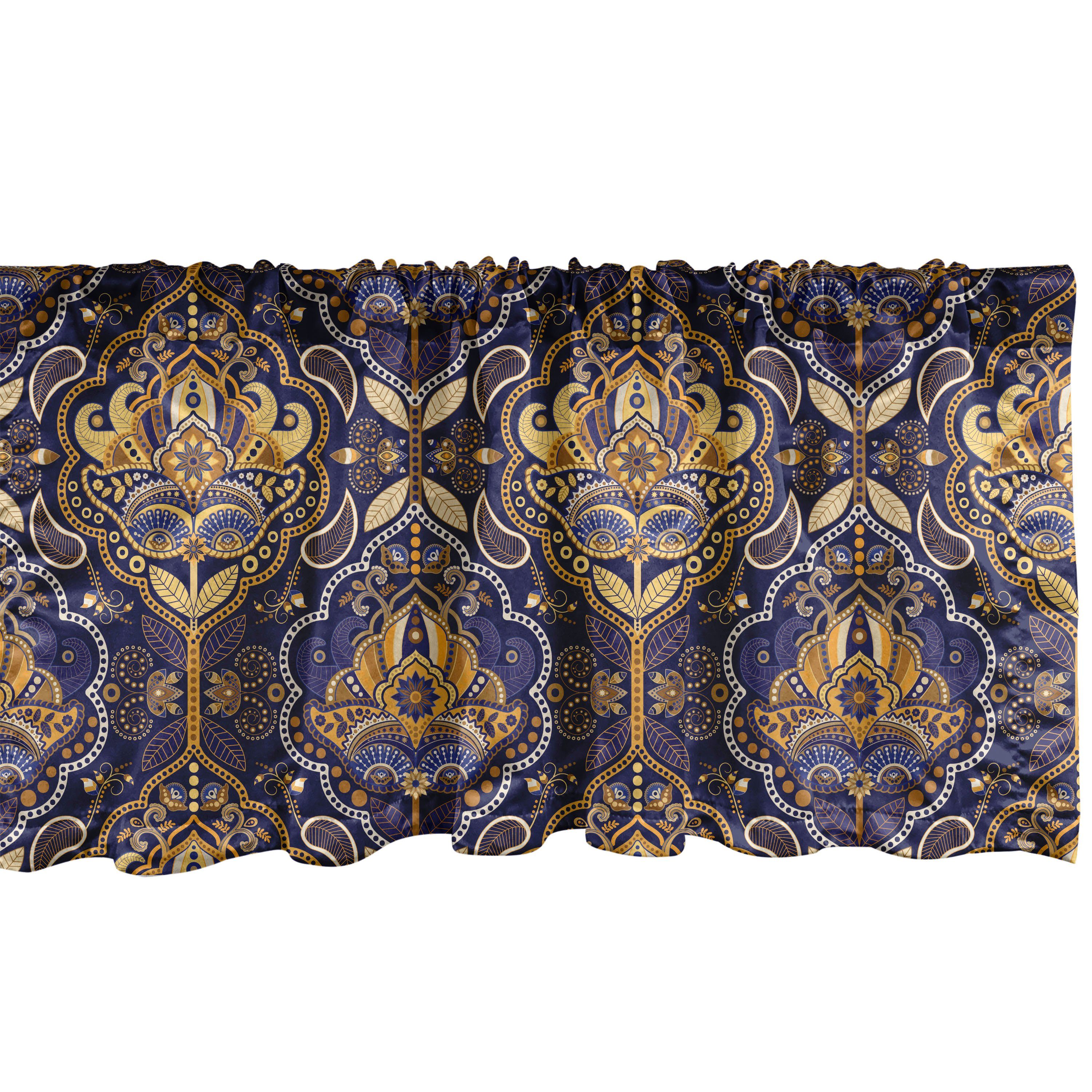 Volant asiatisch Vorhang Dekor Pattern Oriental Scheibengardine Abakuhaus, Schlafzimmer Microfaser, Stangentasche, Küche für mit