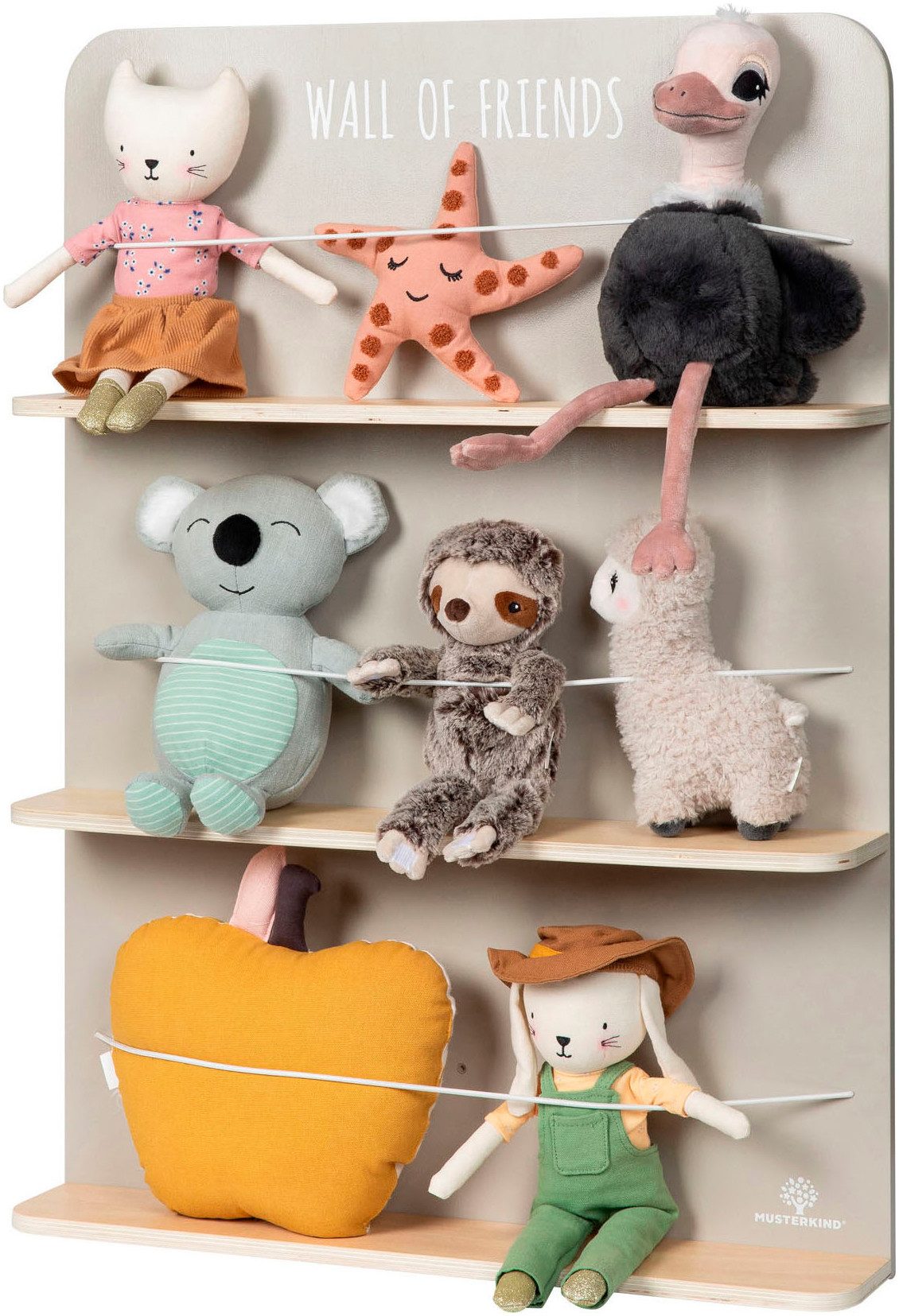 MUSTERKIND® Wandregal Wall of Friends, warmgrau/natur, FSC® - schützt Wald günstig online kaufen