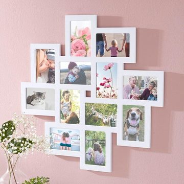 my home Bilderrahmen Collage Family, weiß, Fotorahmen, Bildformat 10x15 cm