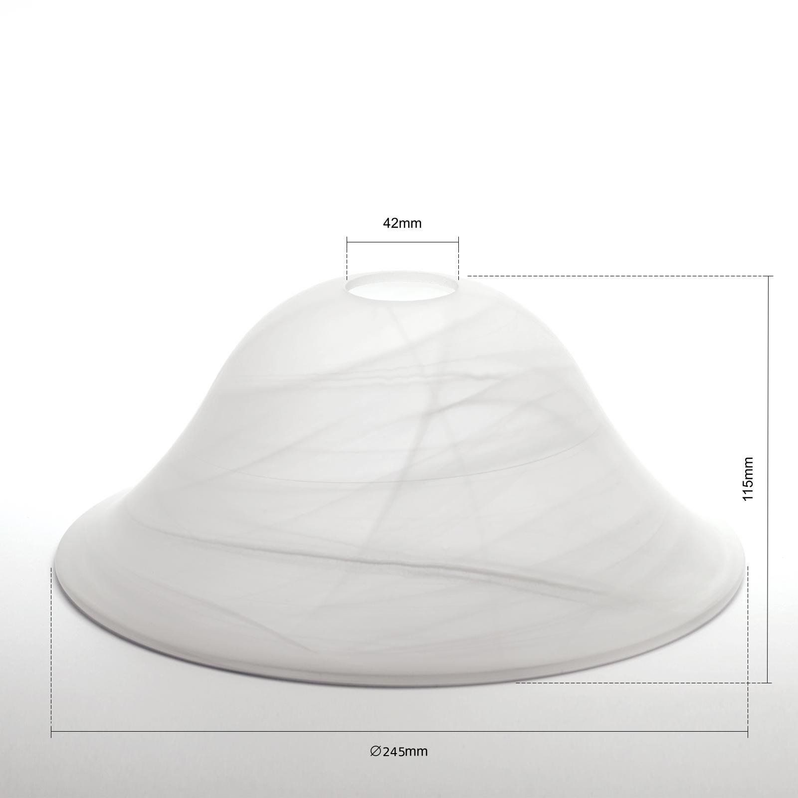 Orion Leuchten Lampenschirm Ersatzglas Lampenschirm (270 mm) Lochmaß E27 42mm Alabaster