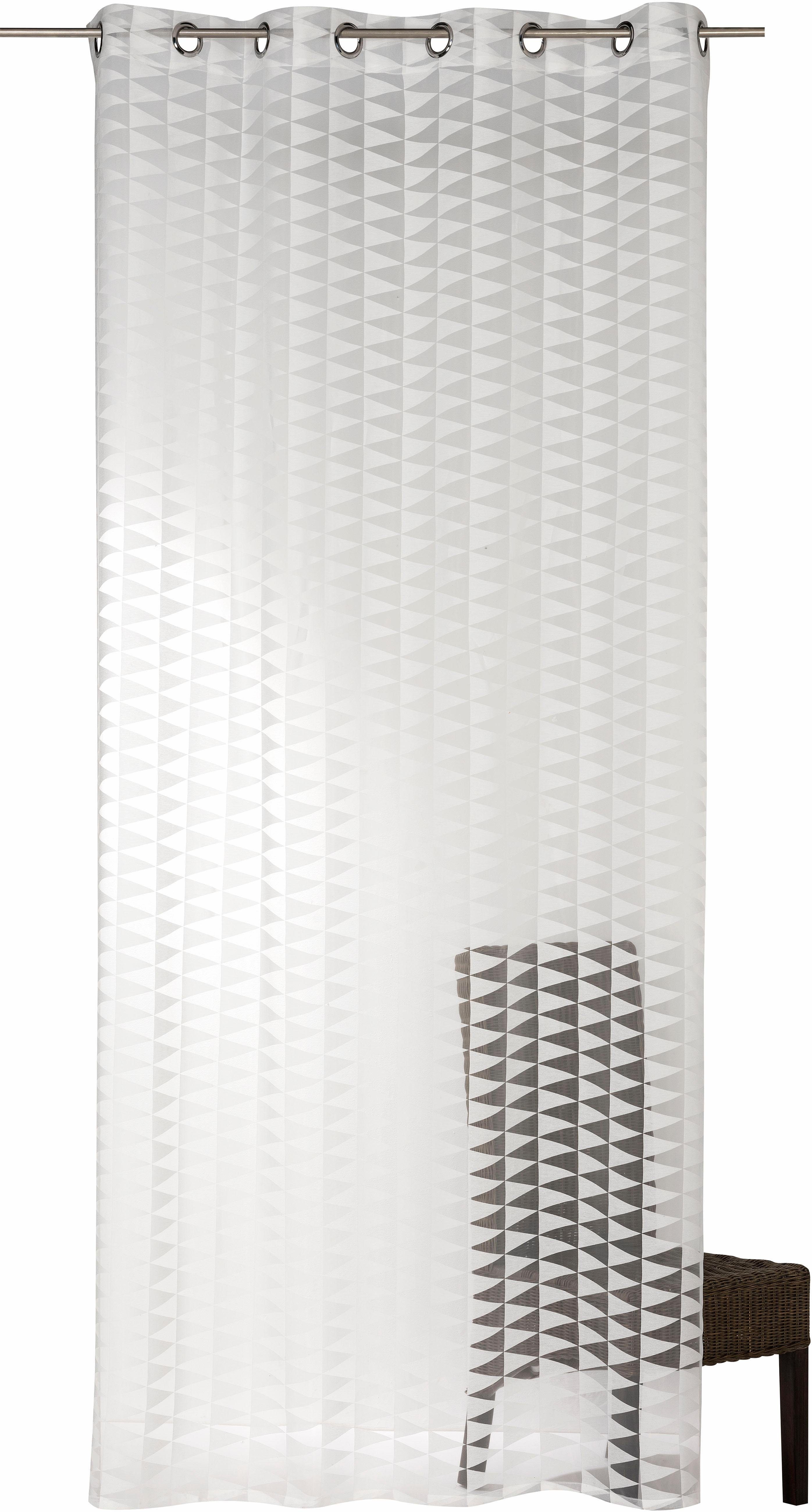 freundin Home Collection Gardine Nordic Living 00 weiß (1 St), Ösen, halbtransparent, Ausbrenner. € 43,99