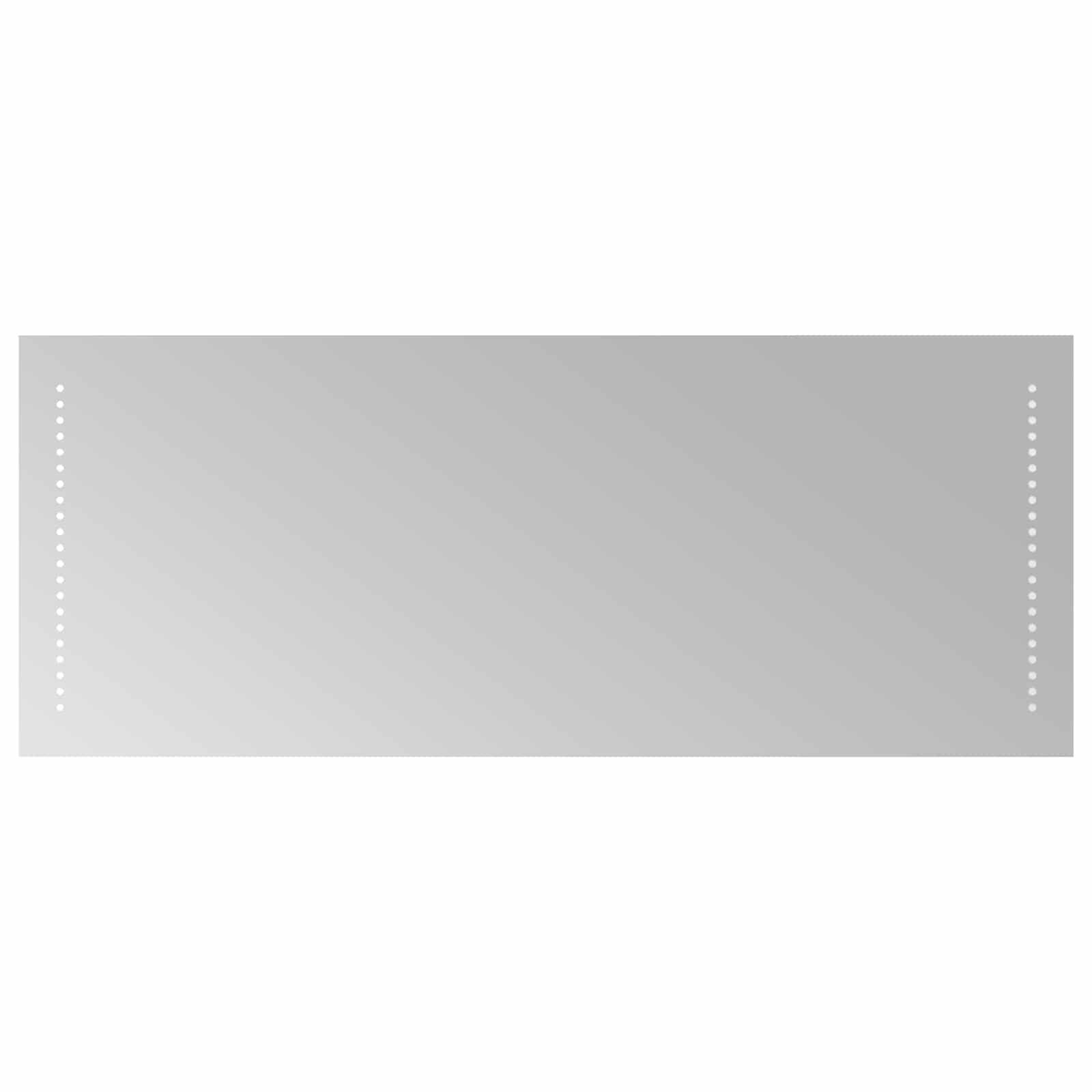 vidaXL Spiegel LED-Badezimmerspiegel Transparent 100 x 40 cm Gehärtetes Glas (1-St)
