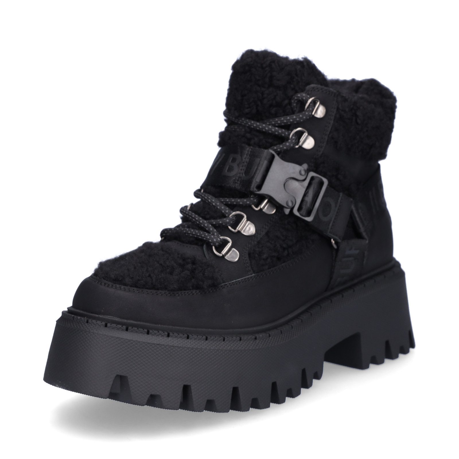 Buffalo Buffalo Damen Schnürboot Aspen Com Mid schwarz Schnürboots günstig online kaufen