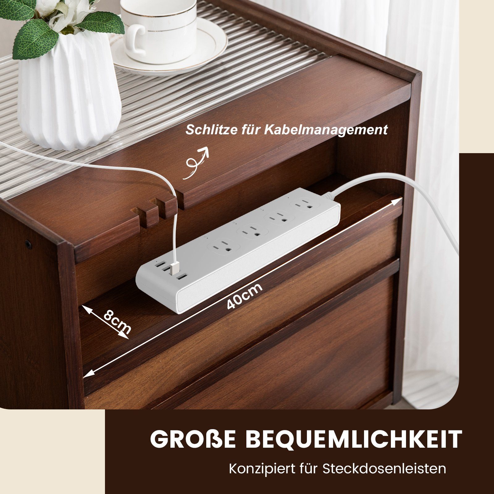 COSTWAY Nachttisch (2-St), mit Schublade und günstig online kaufen