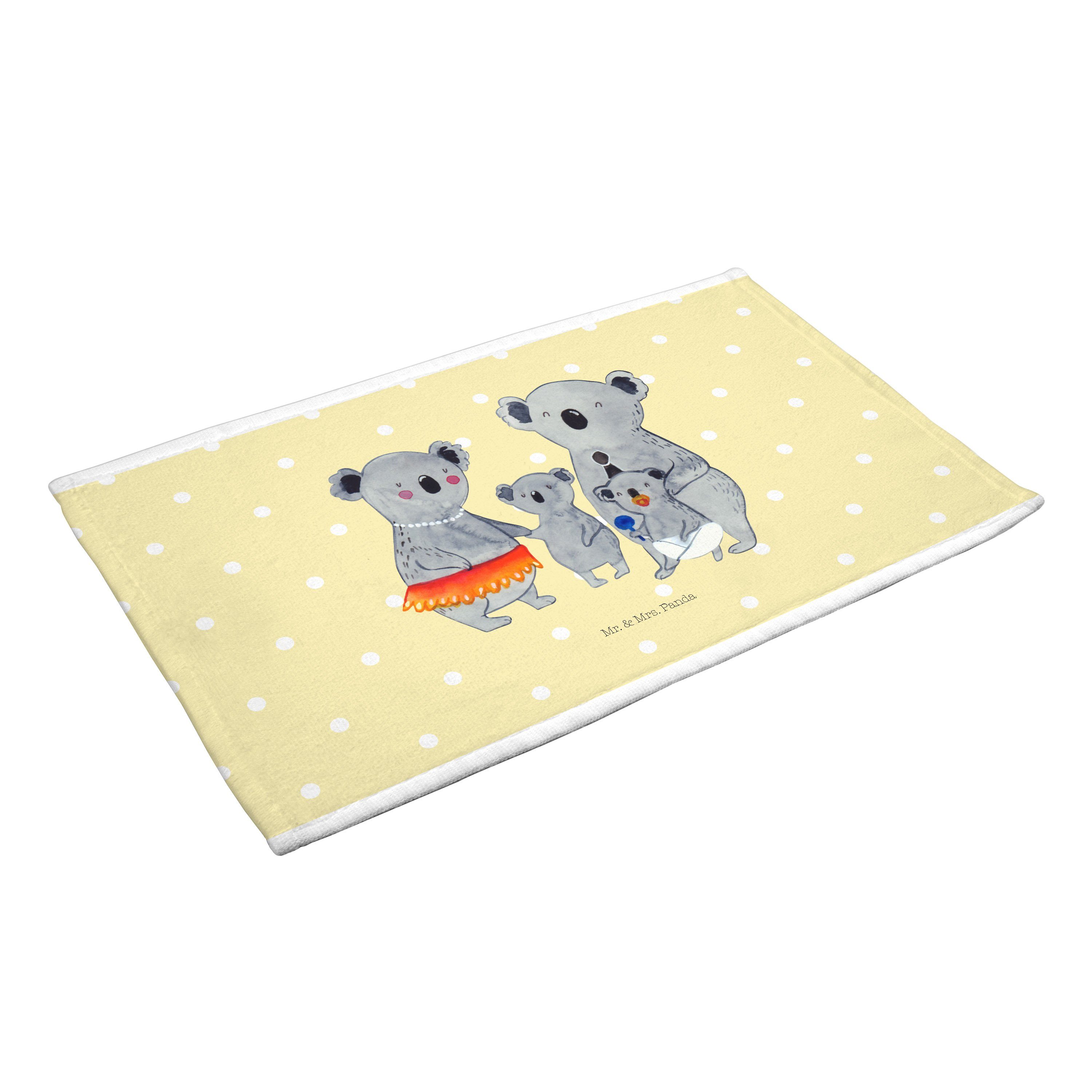 Mr. & Mrs. (1-St) - Handtuch qualit, Pastell Gelb Koala Familie Panda Opa, - Geschenk, Handtuch, Kinder