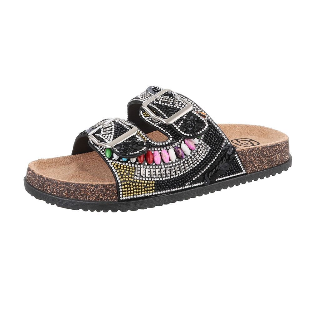 Ital-Design Damen Mules Freizeit Pantolette (86706527) Flach Pantoletten in günstig online kaufen