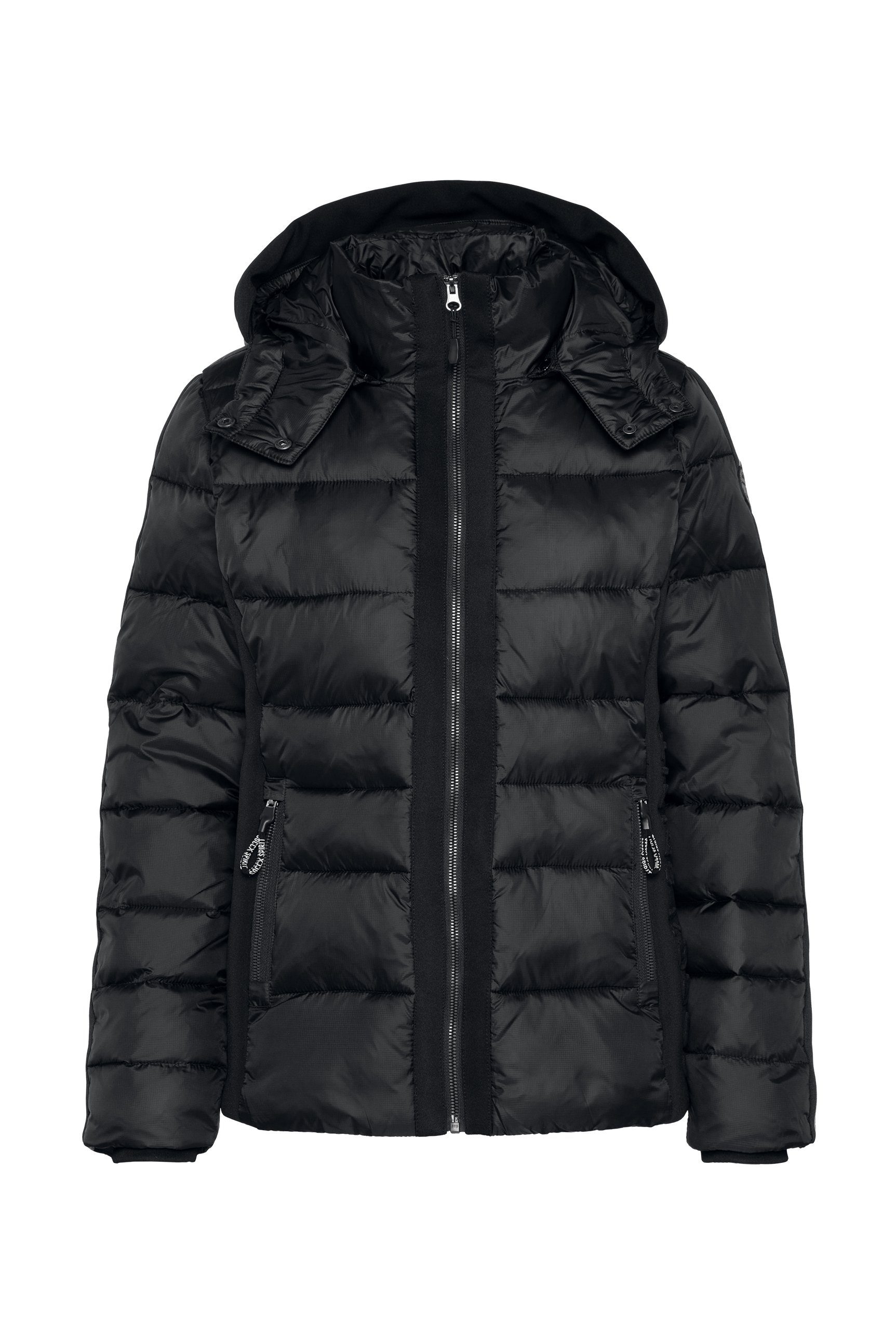 SOCCX Winterjacke mit abtrennbarer Kapuze, Abtrennbare Kapuze mit  Powerstretch-Kante und Logo-Prägung | Jacken