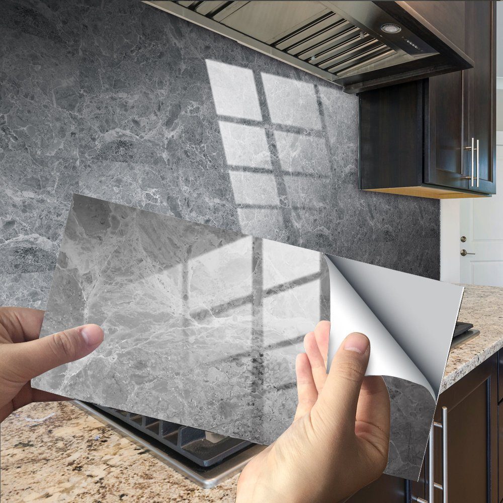 COOL-i ® Fliesenaufkleber, 4St PVC Marmormuster Selbstklebende,(30×15cm) günstig online kaufen