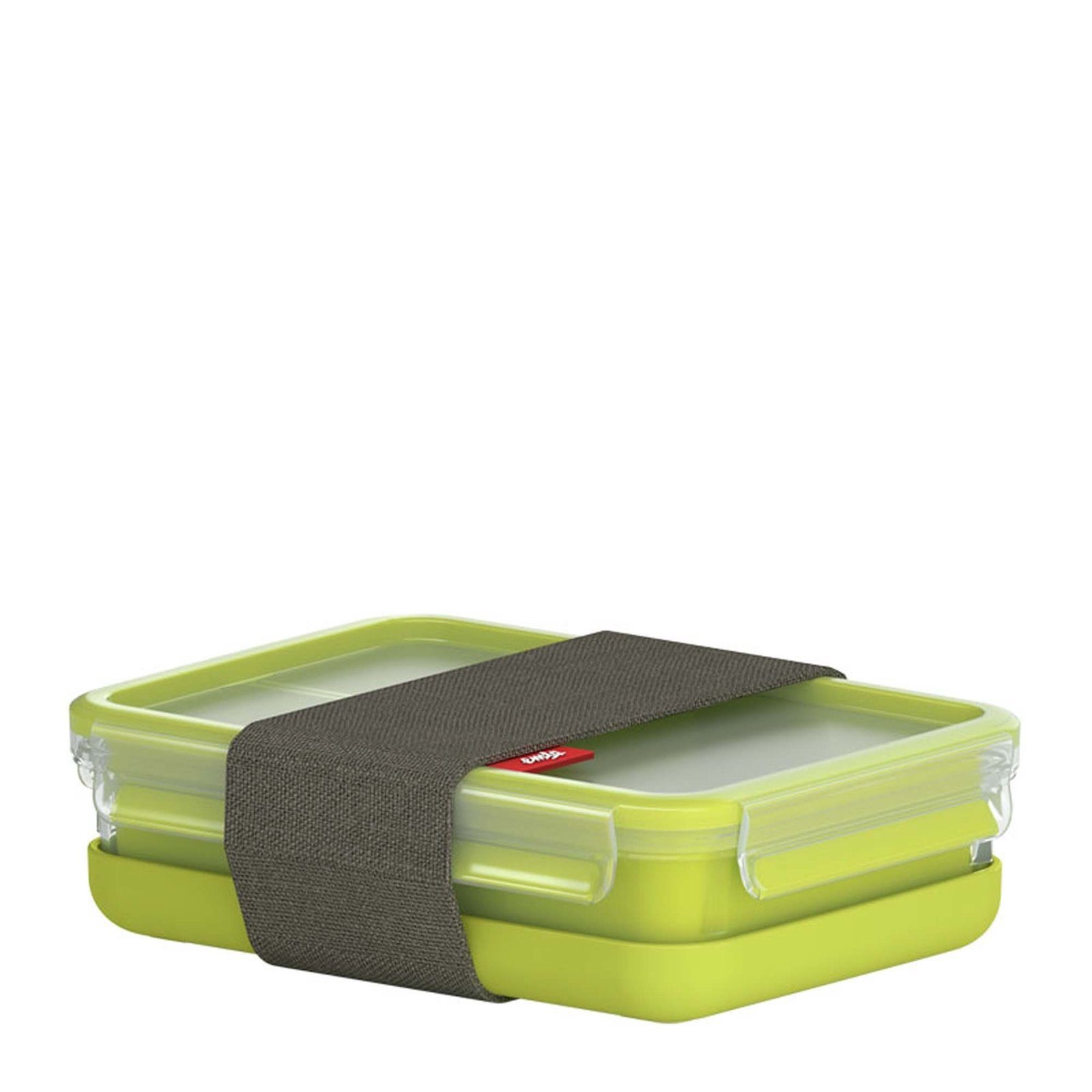Emsa Lunchbox Lunchbox mit Einsätzen Clip Go, Kunststoff, (6-tlg., Box mit Deckel, 4 verschiedene Einsätze und Gummi)