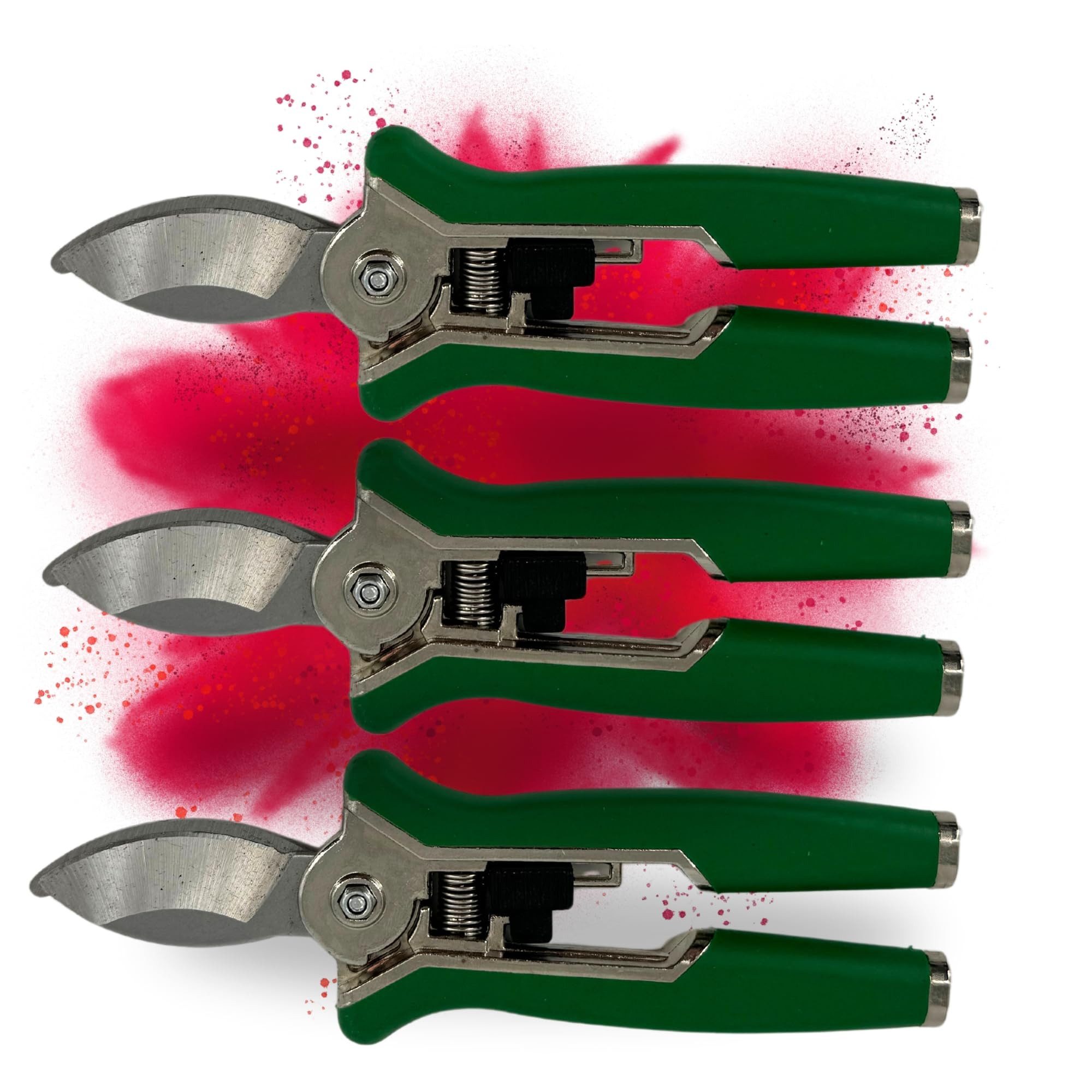 TronicXL Gartenschere 3 Stück Profi Gartenschere Ernteschere Schere gebogen gebogene Klinge, (3-tlg), Trimmen Trimmer Planzen Erntehelfer Knipser Leseschere Erntehelfer