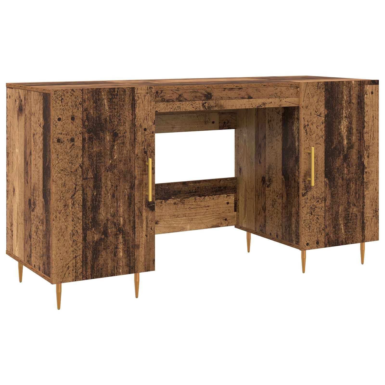 vidaXL Schreibtisch Schreibtisch Altholz Holzwerkstoff 140 x 50 x 75 cm (1-St)