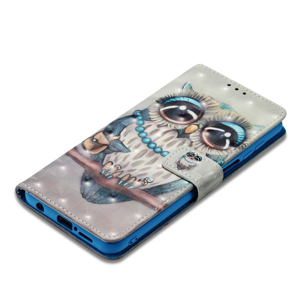 FITSU Handyhülle Handytasche für Xiaomi Redmi Note 9 Pro Hülle Eulen Motiv 6,67 Zoll, Case für Xiaomi Redmi Note 9 Pro Hülle, Handytasche mit Kartenfach