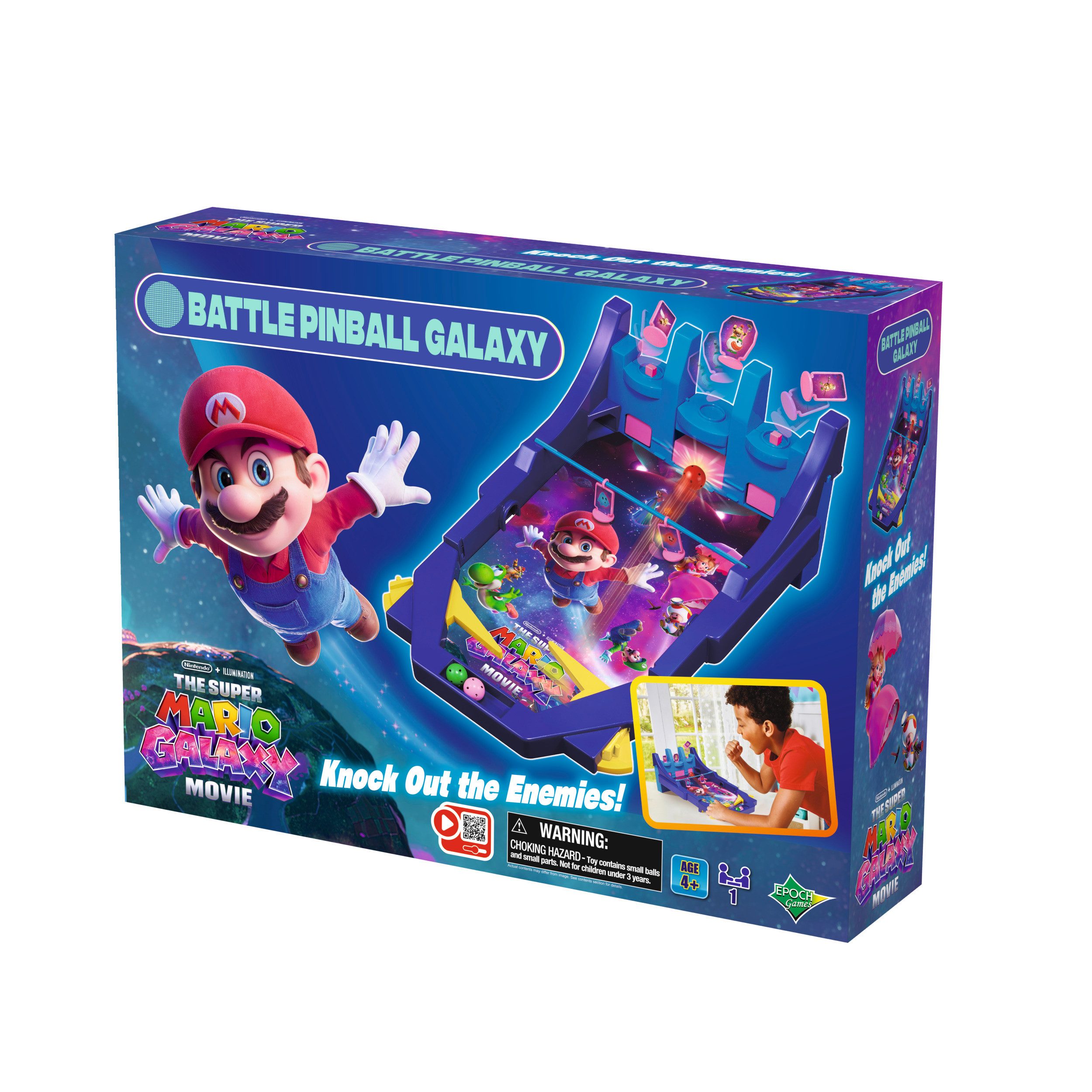 EPOCH Games Spiel Super Mario™ Galaxy Movie Battle Pinball, Familienspiel