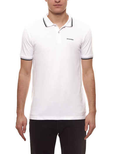 Ben Sherman Rundhalsshirt »Ben Sherman Polo-Shirt zeitloses Polo-Hemd für Herren T-Shirt Kurzarm-Shirt Weiß«