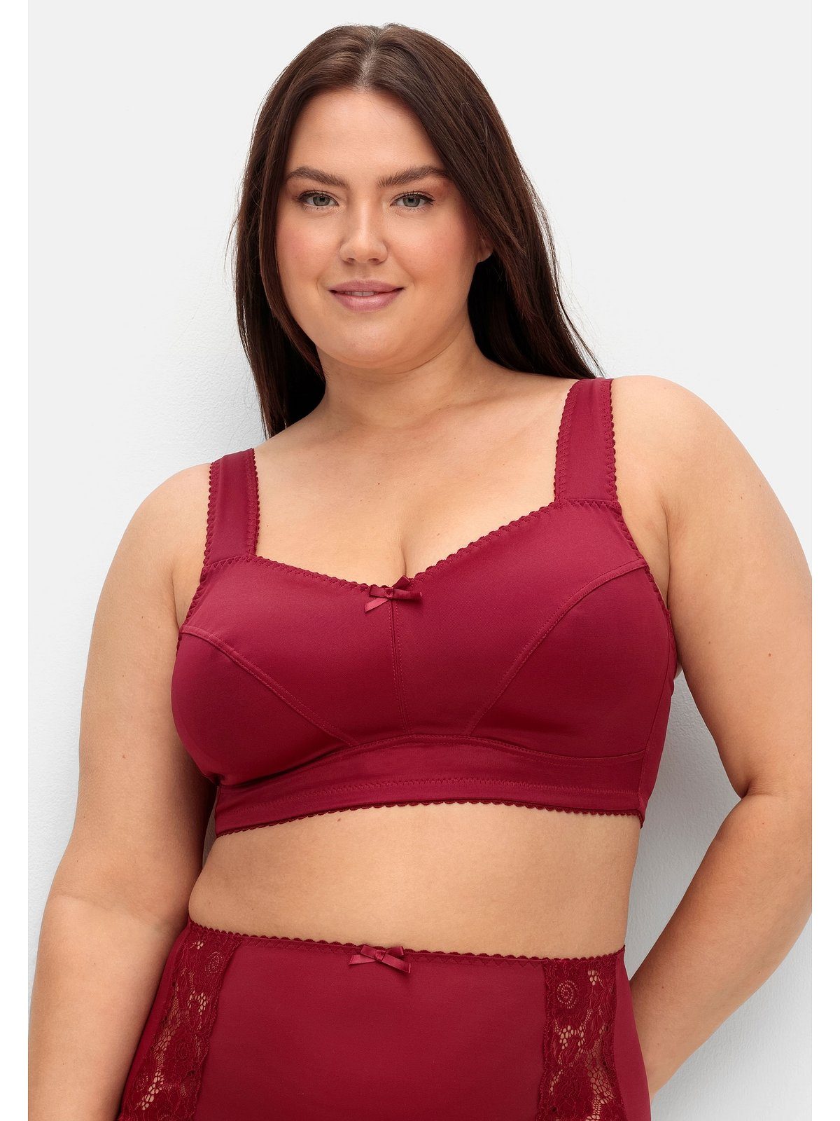 Sheego Entlastungs-BH Große Größen ohne Bügel, in Satinoptik