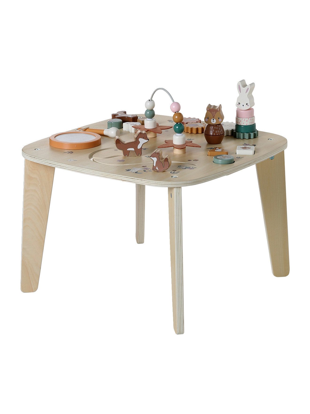 vertbaudet Spieltisch Spieltisch Baby Holz FSC® mit Tieren