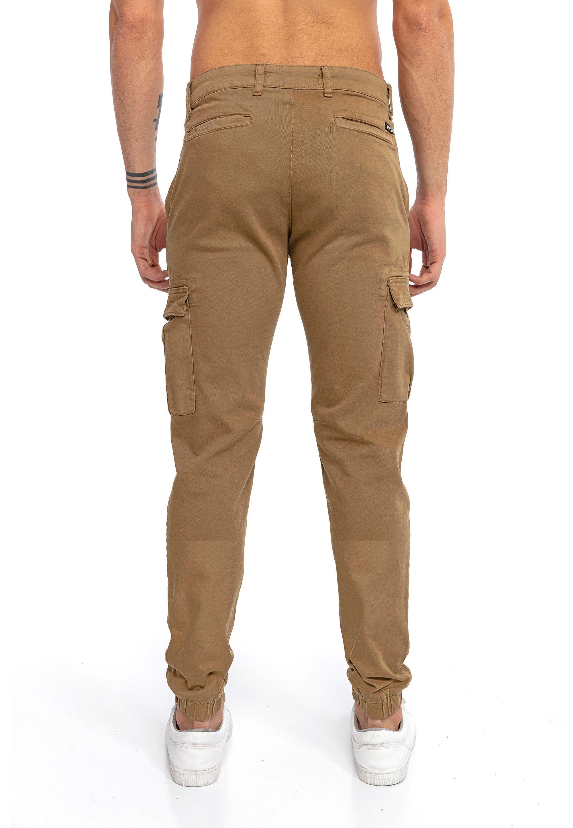 Camel Jeans Cargohose Twill Jogger Stylische RedBridge Hose Cargo