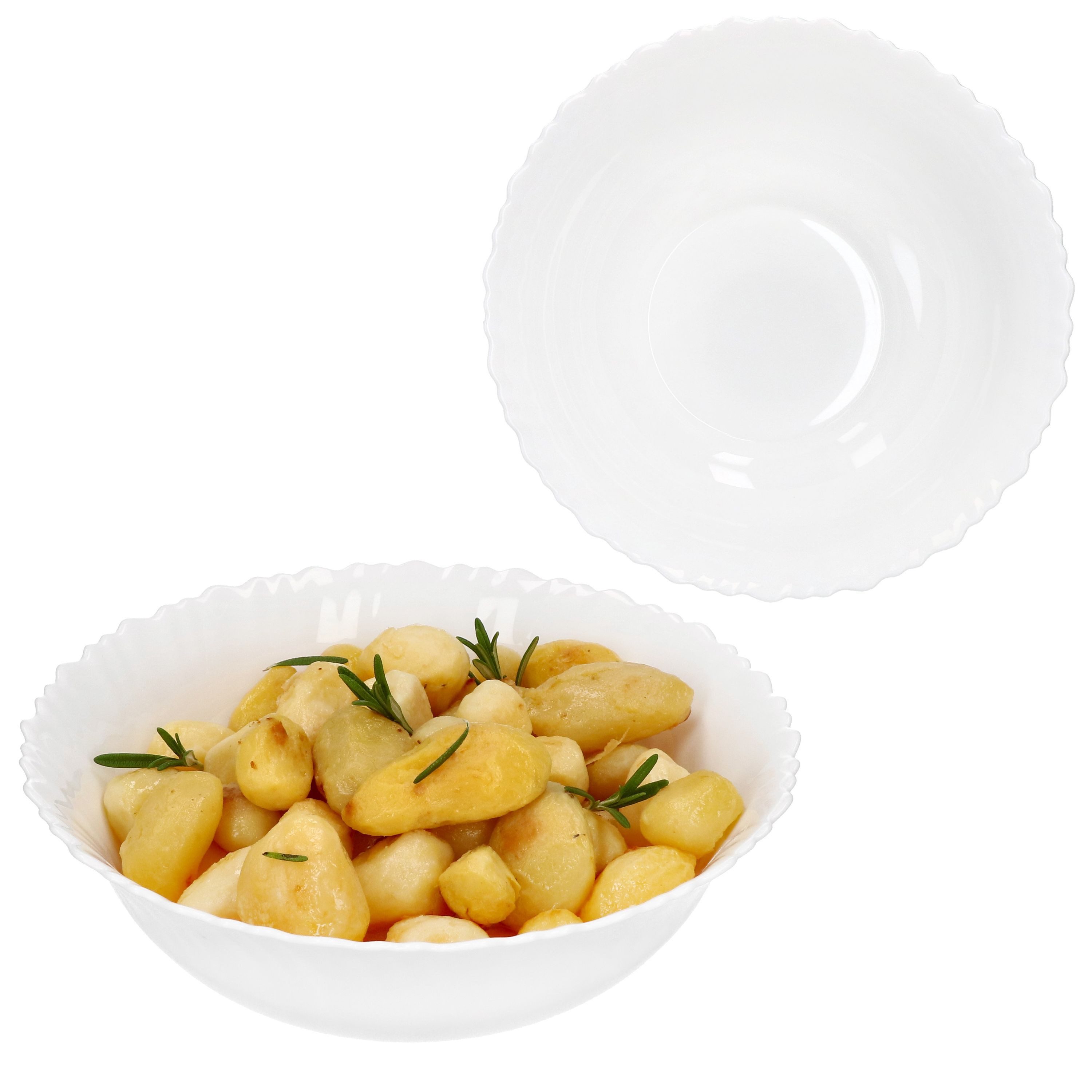 Servierschale 2x Servierschale Arkona Ø22,5cm Opalglas weiß Salat-Schüssel