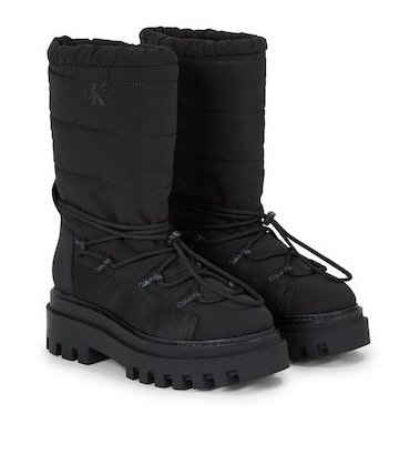 Calvin Klein Jeans Winterstiefel FLATFORM SNOW BOOT NYLON WN Snowboots mit elastischer Schnürung