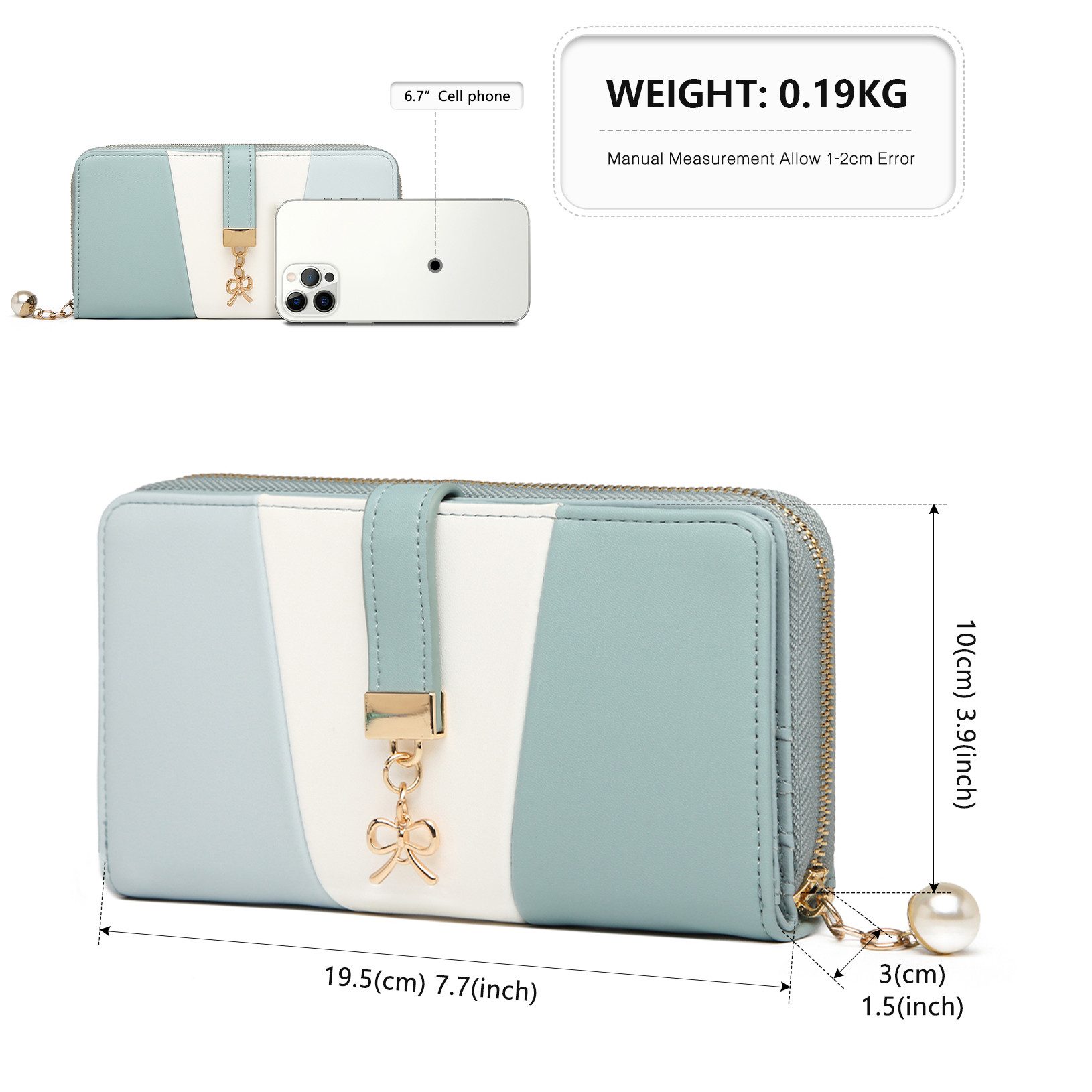 Miss Lulu Geldbörse Damen Portemonnaie Lang, Elegante Geldbörse aus Kunstle günstig online kaufen