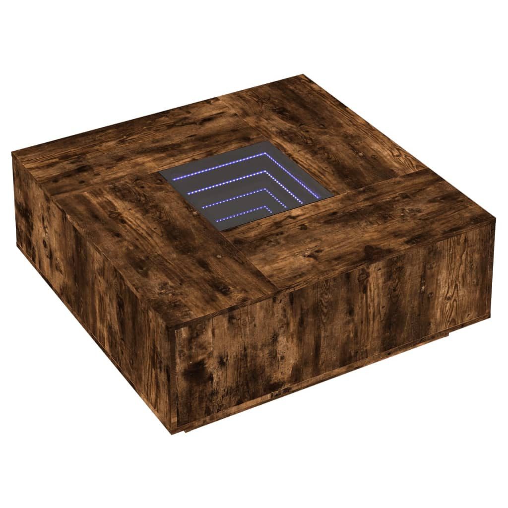 vidaXL Couchtisch Couchtisch mit Infinity-LED Räuchereiche 100x100x40 cm (1-St)