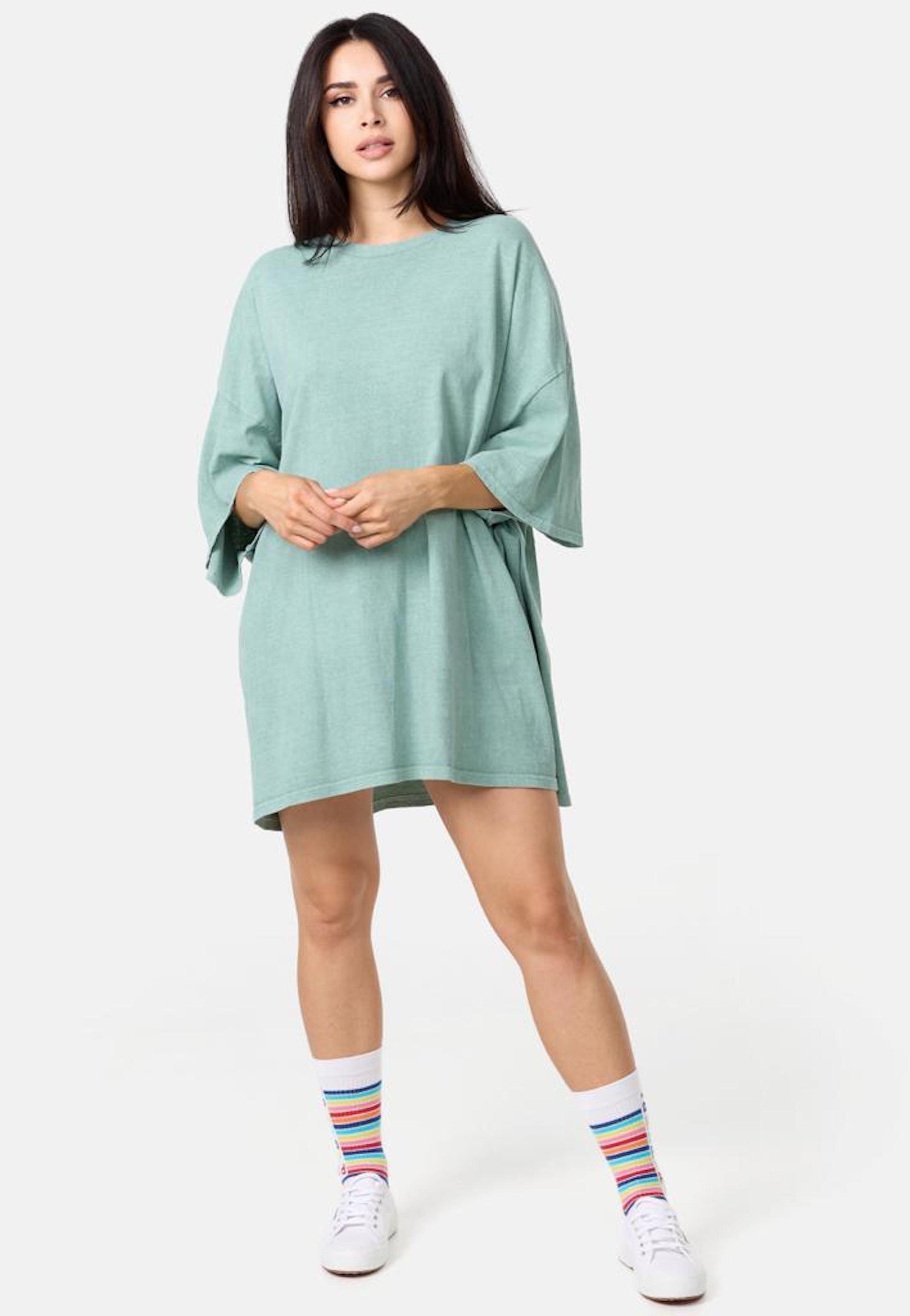 Worldclassca T-Shirt Worldclassca Oversized Print Flower T-Shirt lang Tee Sommer Oberteil