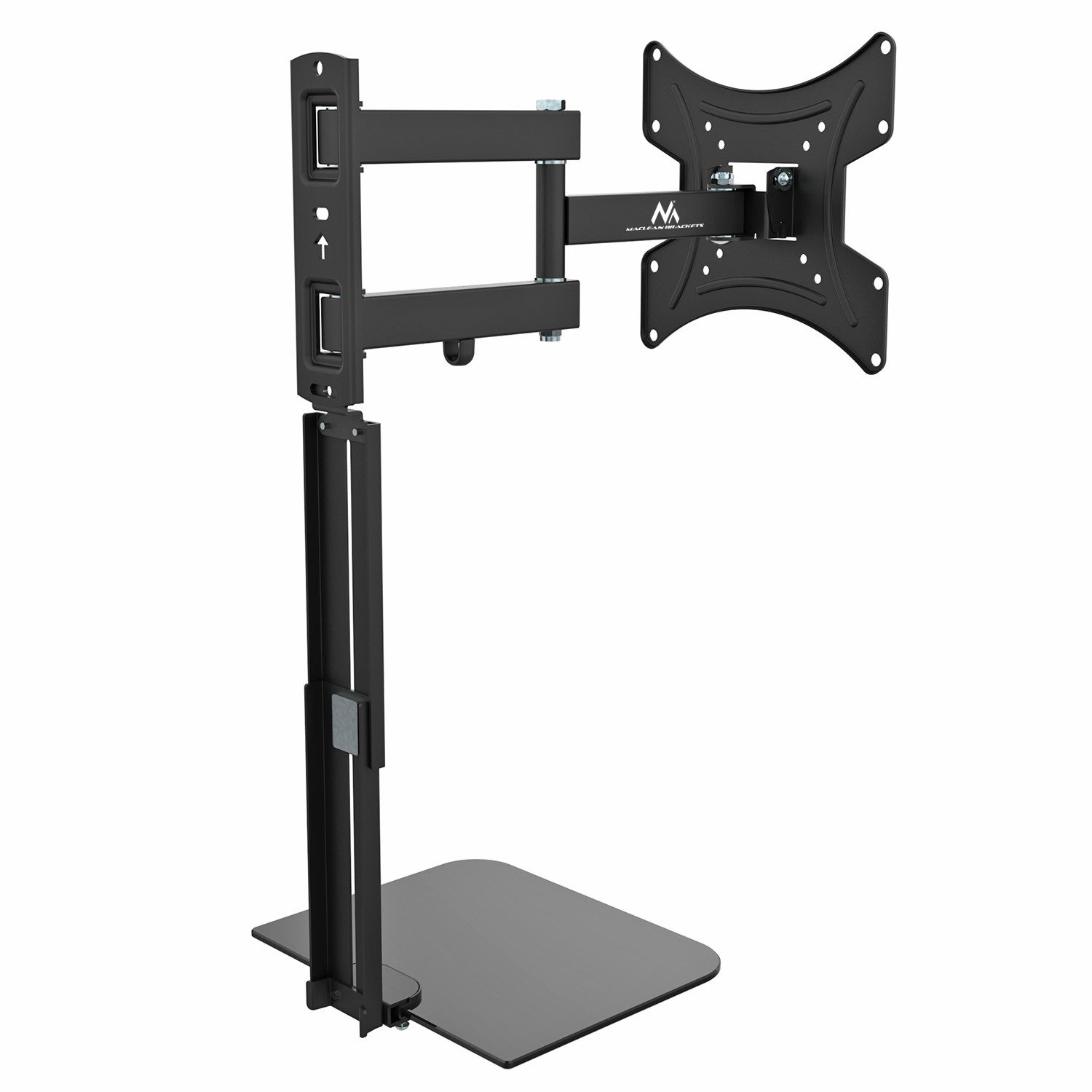 Maclean TV-Wandhalterung MC-771A, (bis 43,00 Zoll, 1-tlg., 23-43'' TV Wandhalterung mit Ablage)