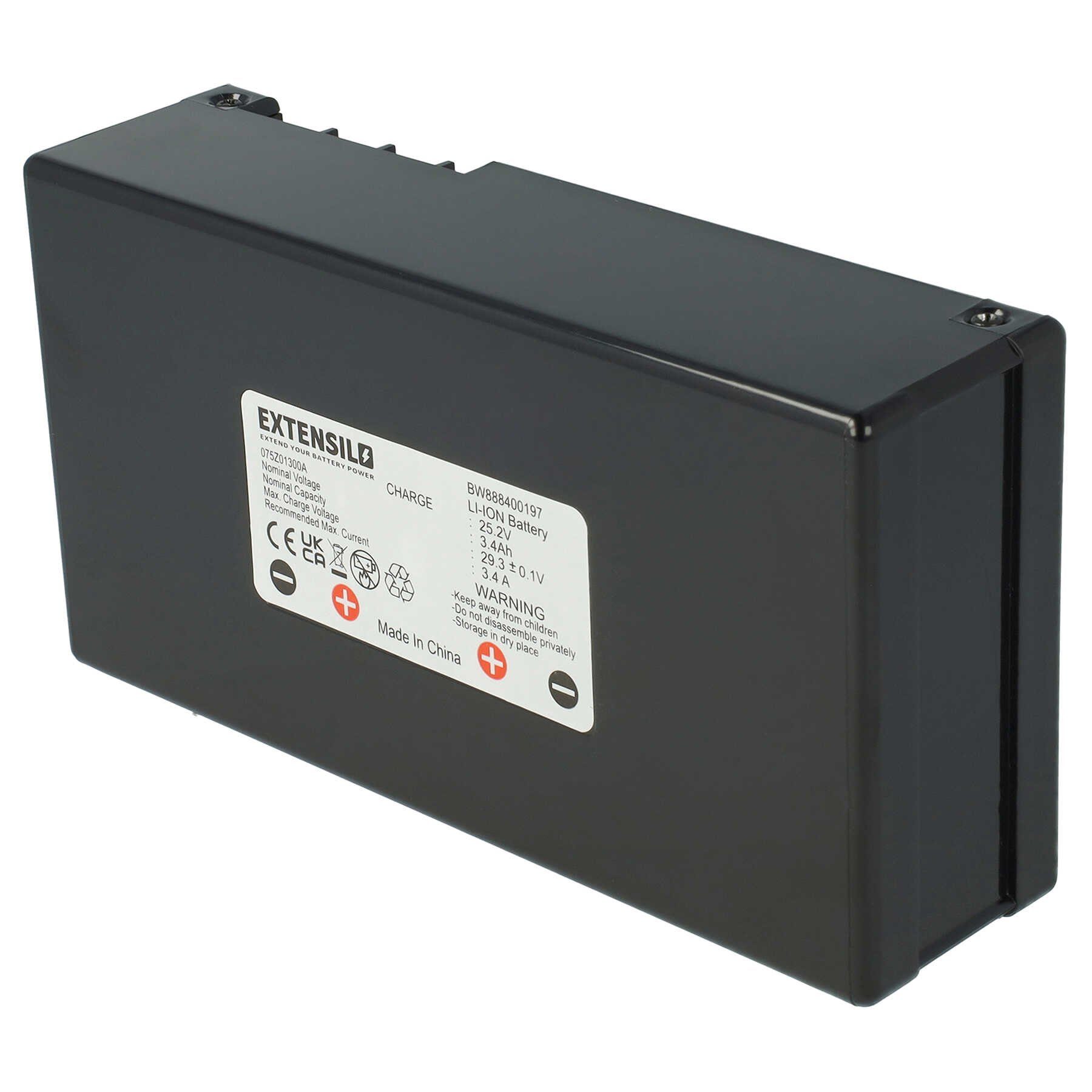 passend für Wiper Runner X-C1, 162386 Rasenmäher (3400 mAh, 25,2 V, Akku