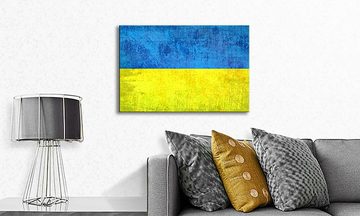 WandbilderXXL Leinwandbild Ukraine, Flaggen (1 St), Wandbild,in 6 Größen erhältlich