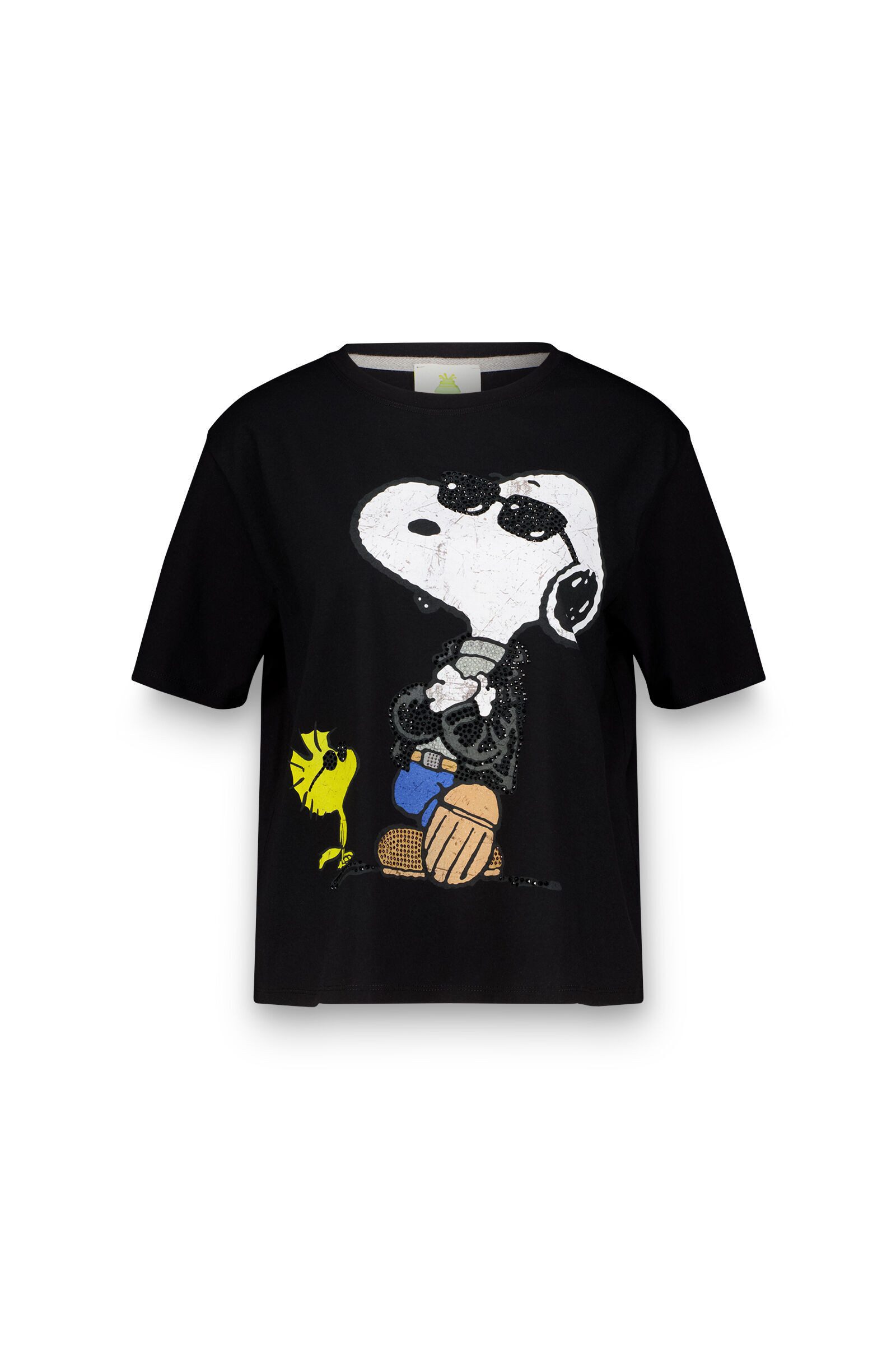 Princess goes Hollywood Print-Shirt (1-tlg) mit Snoopy-Print mit Strasssteinen