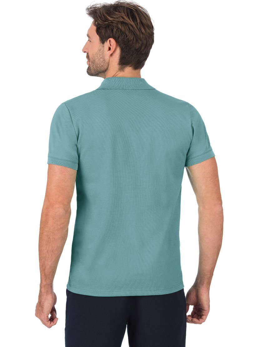 Slim seegras Fit Poloshirt TRIGEMA Trigema Poloshirt aus DELUXE-Piqué