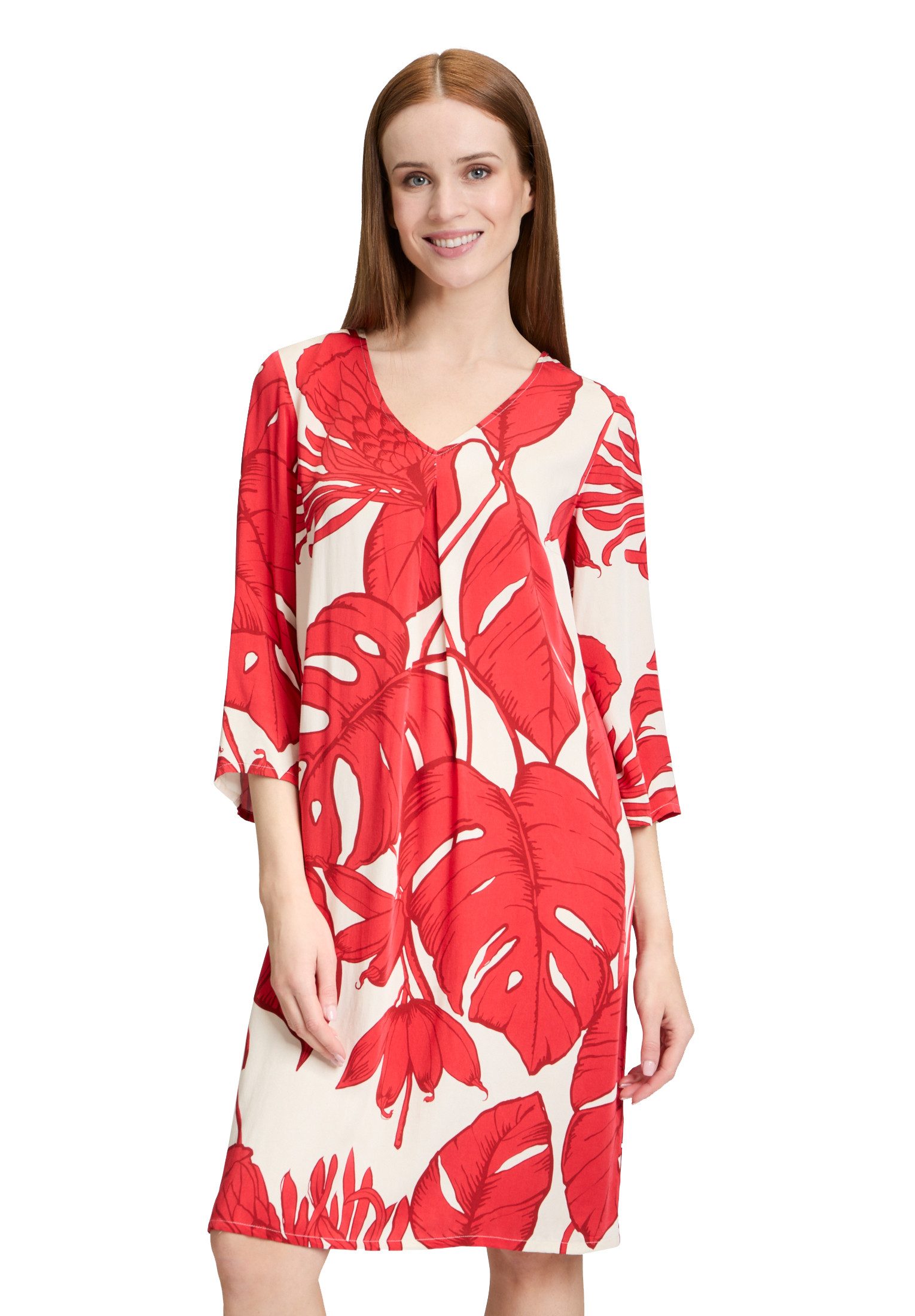 Sommerkleid Betty Barclay Damen Sommerkleid mit V-Ausschnitt