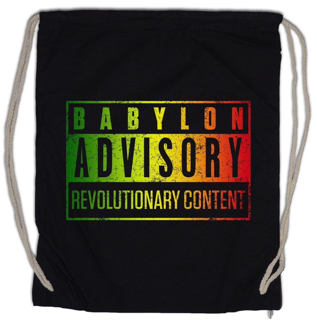 Urban Backwoods Turnbeutel Babylon Advisory Turnbeutel Zion Music Babylon Musik Babylon Jah (1-tlg), Reggae Marley Irie