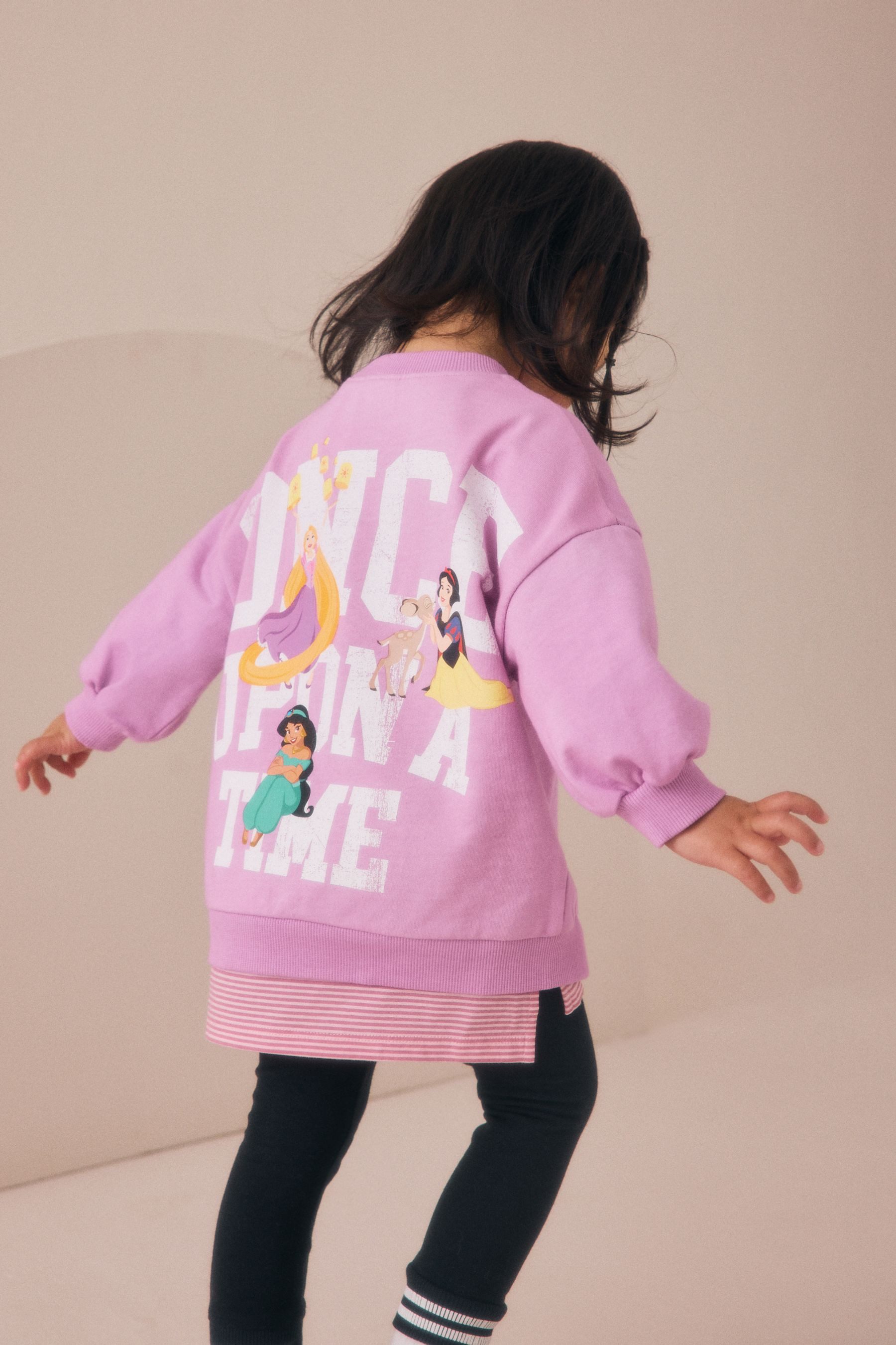 Next Top & Leggings Langarmshirt und Leggings im Set, Disney Princess (2-tlg)