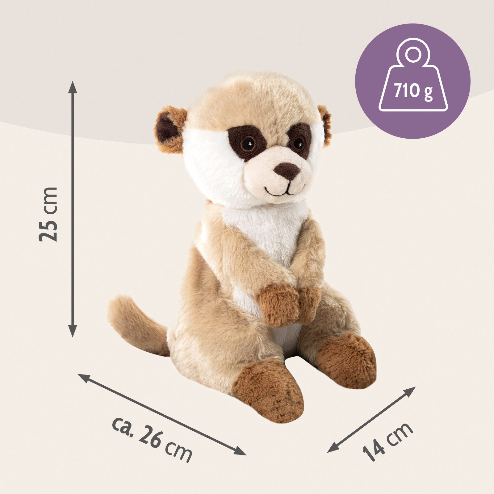 Habibi Plush Wärmekissen Habibi Plush Wärmetier Stofftier 1874 Erdmännchen