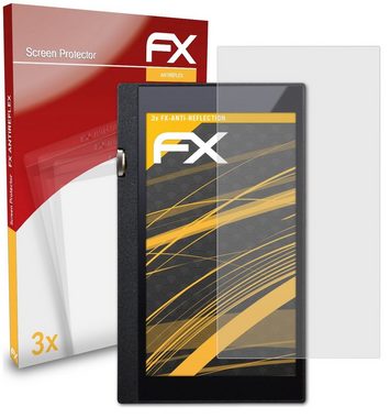 atFoliX Schutzfolie für Onkyo DP-X1, (3 Folien), Entspiegelnd und stoßdämpfend
