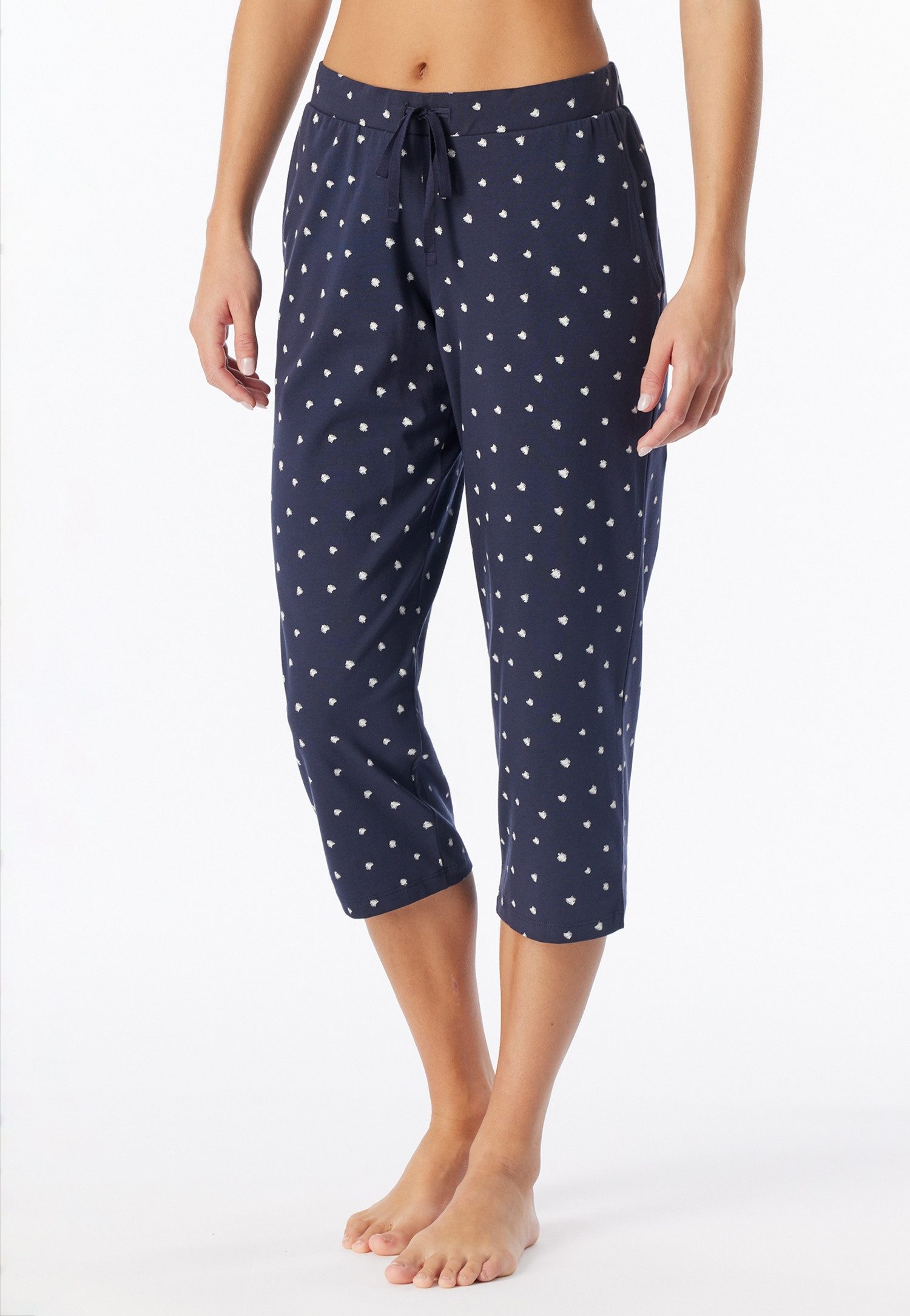 Schiesser 3/4-Hose Mix + Relax Cotton-Mix, Gummizug, Bindeband, seitliche Taschen