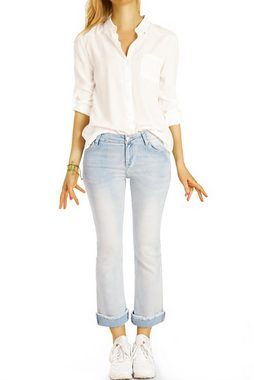 be styled Ankle-Jeans Jeans Hosen 7/8 Ankle medium waist ausgefranster Saum - Damen - j94kw mit Stretch-Anteil, 5-Pocket-Style