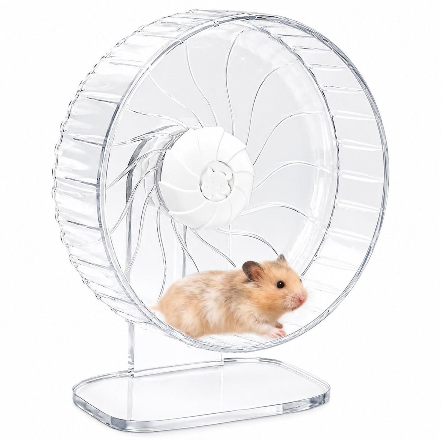 LuxusKollektion Tierlaufrad Hamsterrad 21cm Acryl leise m. Ständer
