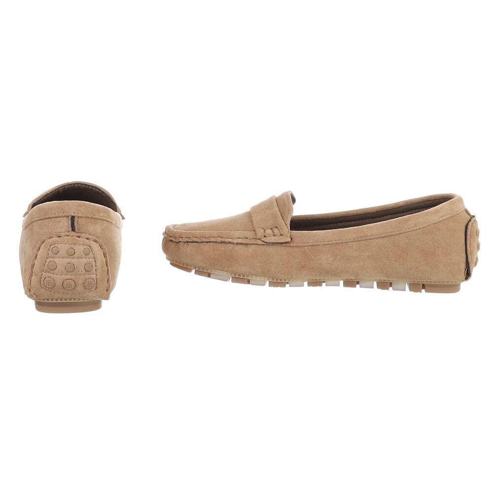 Ital-Design Modischer Mokassin für Damen mit eleganten Details Slipper (91554412) Flach Mokassins in Hellbraun – Bild 5 von 5