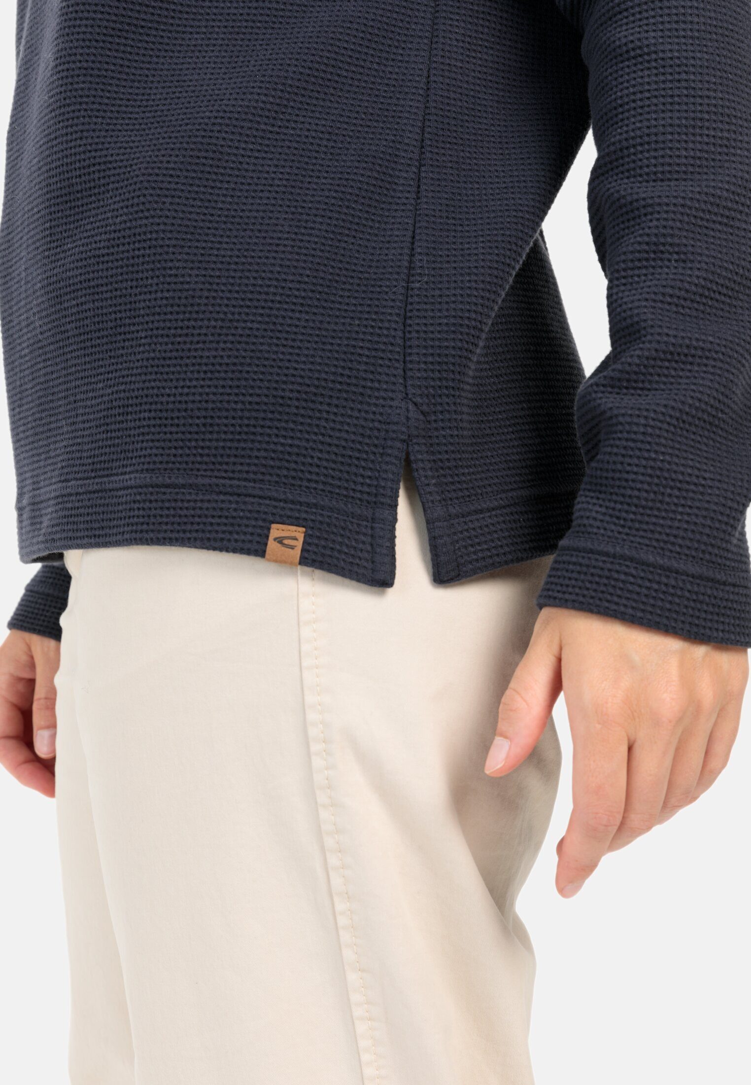 camel active Sweatshirt mit Waffelmuster Langarm
