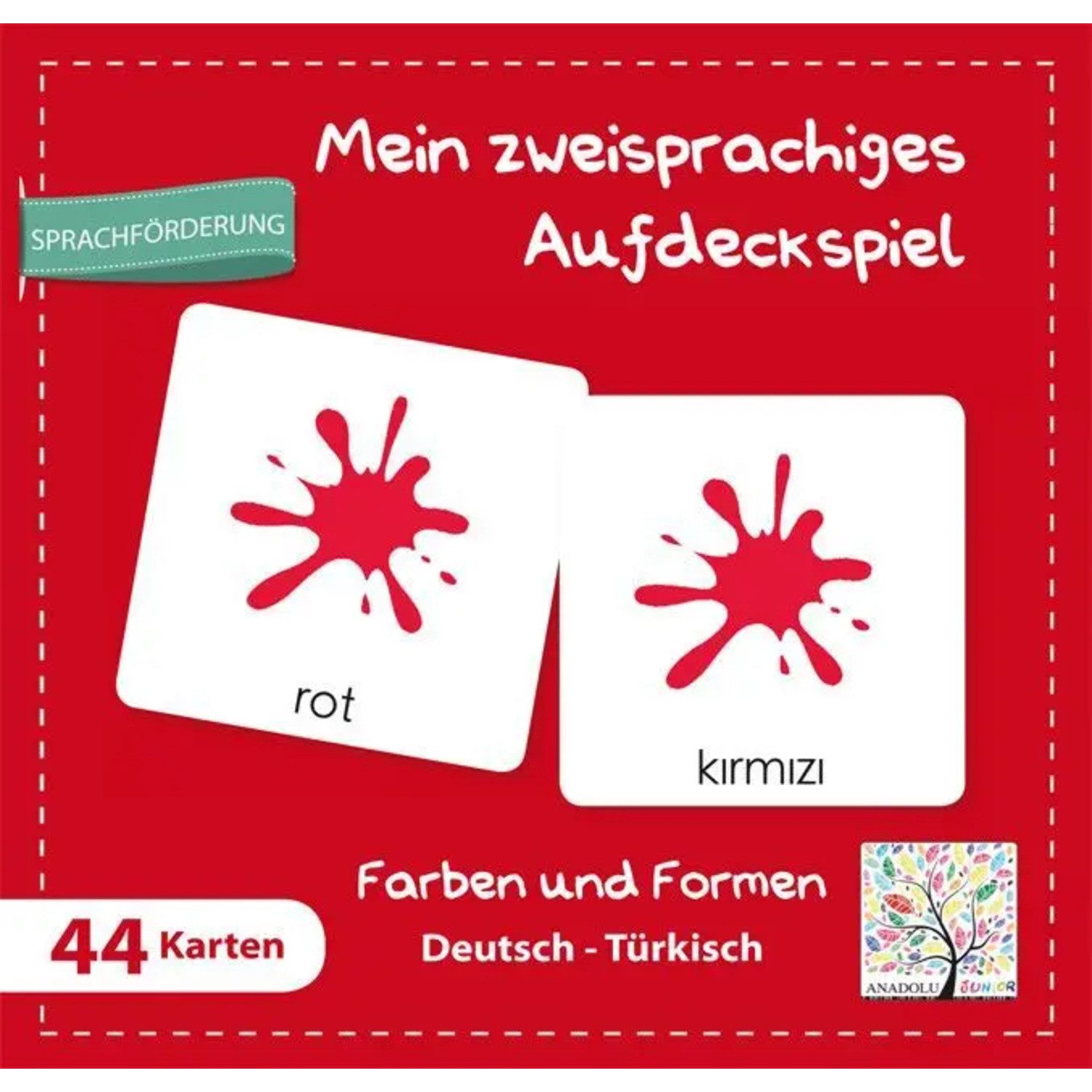 Schulbuchverlag Anadolu Spiel Mein zweisprachiges Aufdeckspiel, Farben und Formen...