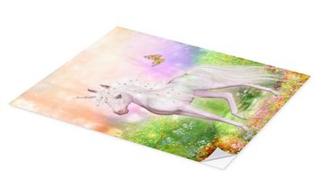 Posterlounge Wandfolie Dolphins DreamDesign, Einhorn Lächeln, Mädchenzimmer Digitale Kunst
