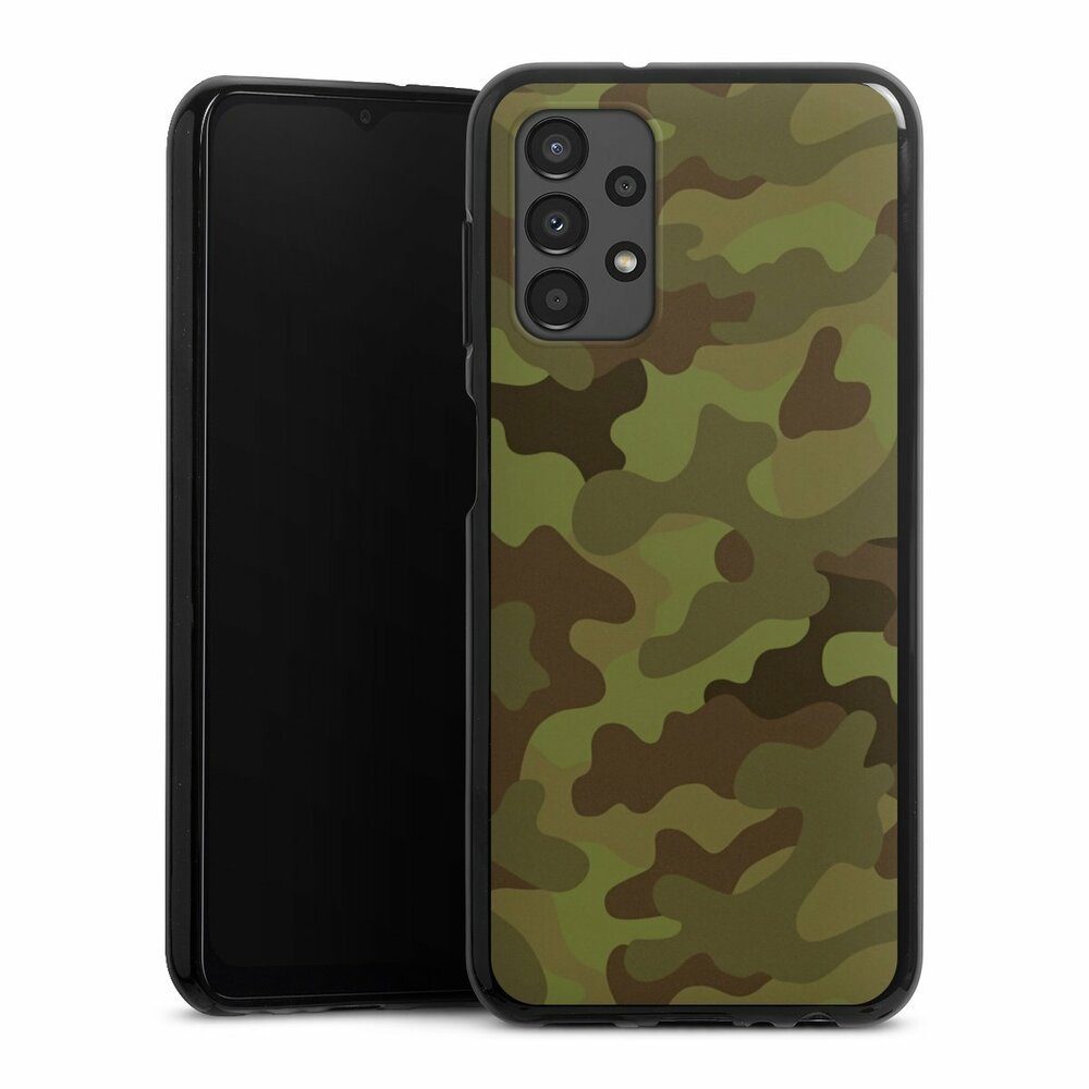 DeinDesign Handyhülle Camouflage Tarnmuster Bundeswehr Military Denim Camo, Samsung Galaxy A13 4G Silikon Hülle Bumper Case Handy Schutzhülle