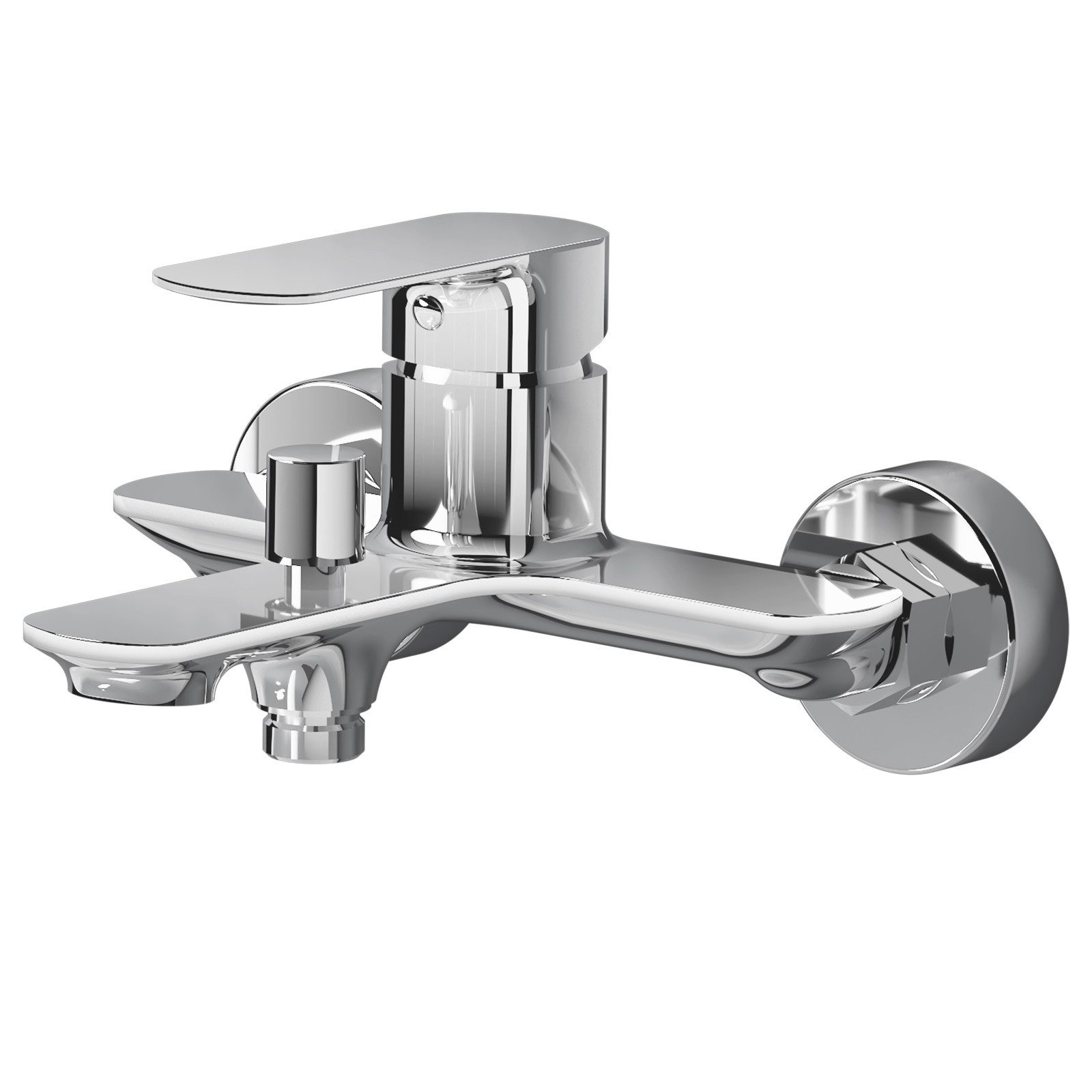 EMKE Duscharmatur Badewannenarmatur Смесители для ванны Einhand-Brausebatterie Schwarz/Chrom