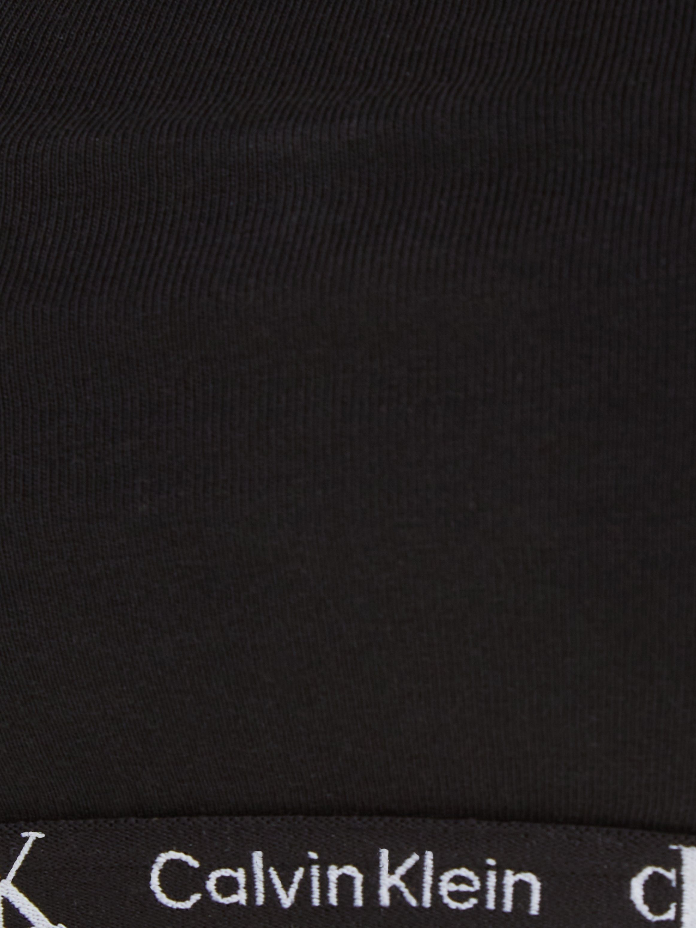 2-tlg., Calvin BRALETTE CK-Logobündchen klassischem Bralette-BH 2PK 2er-Pack) Klein (Packung, UNLINED BLACK/GREY-HEATHER Underwear mit