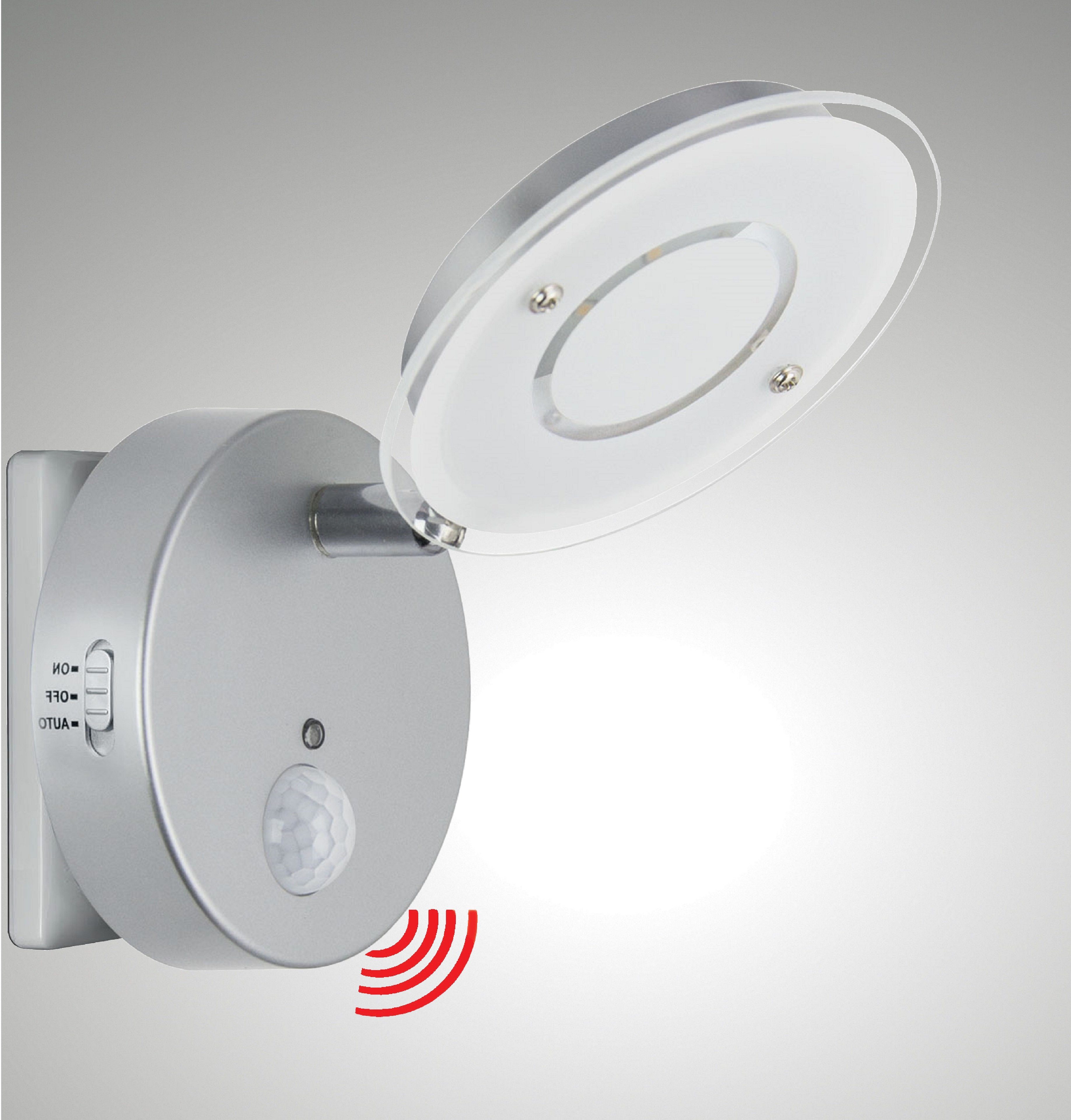 LED Stecker Silber Orientierungsleuchte Bewegungsmelder Automatik TG2635-14 